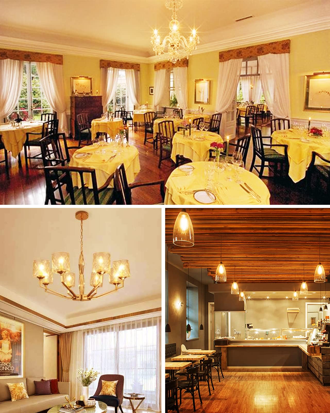 Cylyt E12 Chandelier Bulb 60 Watt Equivalent, Dimmable Led Candelabra Light Bulbs 6W, 2700K Warm White 650 Lumen Lightbulbs, Ca11, Ul Listed, Pack Of 12