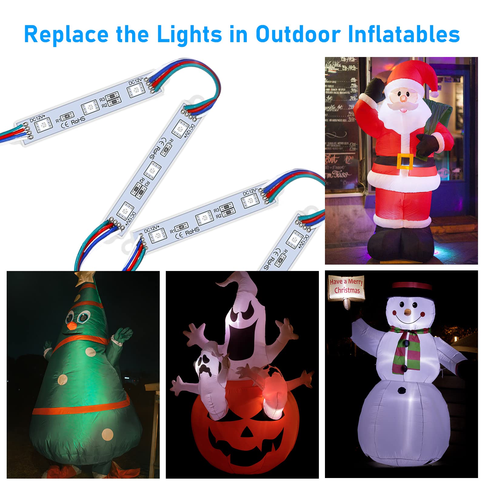 Pomelotree Led Storefront Window Lights For Business - 4 Set Waterproof Decorative Light