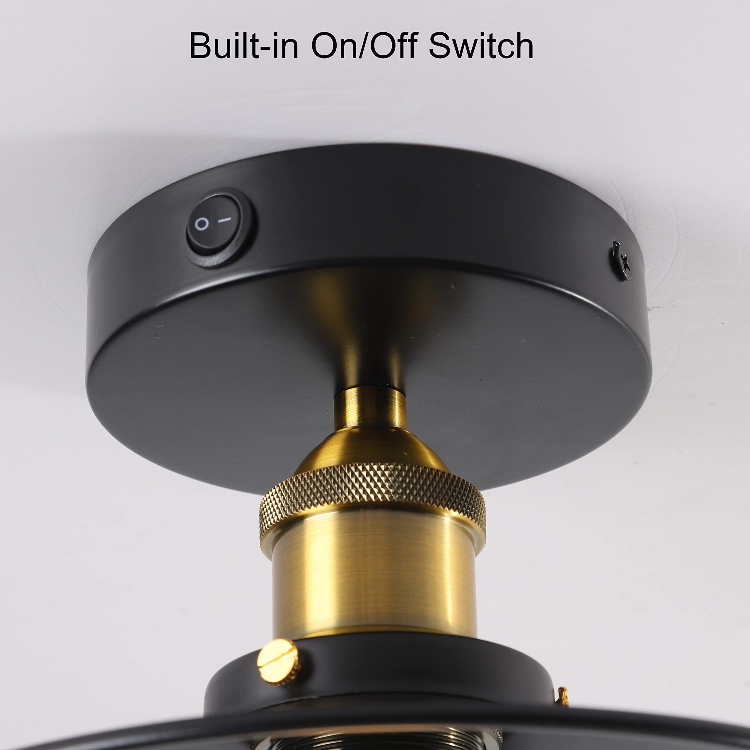 Maichis 12V Rv Vintage Ceiling Light With Switch (Bulb Included), Rv Camper Pendant Dining-Room Light Fixture, 12Volt Rv Interior Light Fixture For Rv Camper Trailer Motorhome