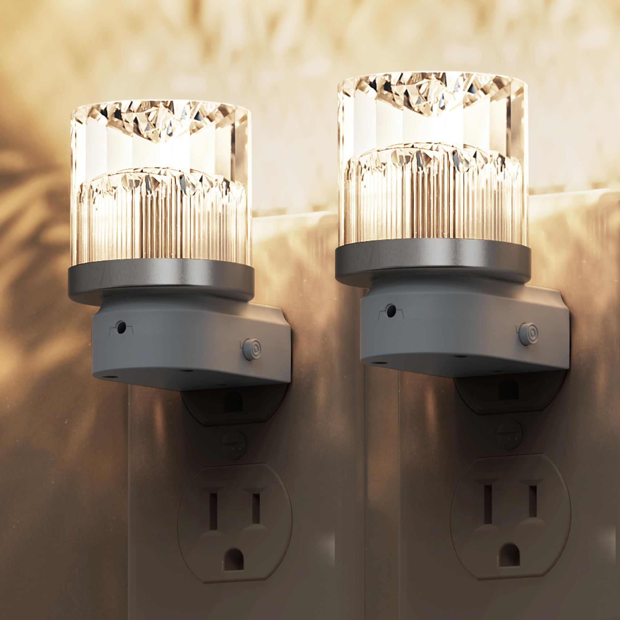 L LOHAS LED Night Light  2 Pack Night Lights Plug into Wall  3000K Soft Light LED NightLights  Built in Dusk to Dawn Sensor for Hallway  Bathroom  Rooms