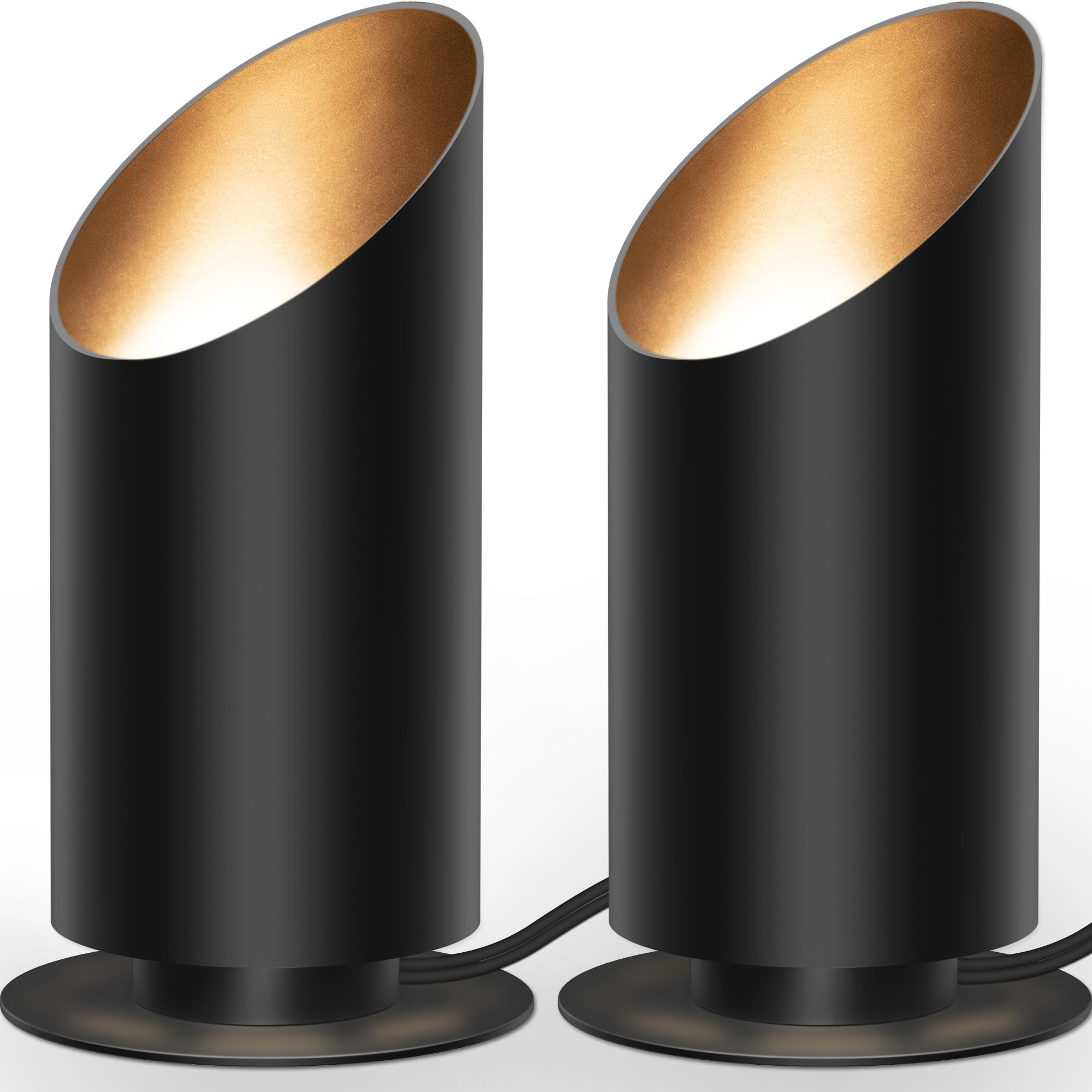 SUNVIE 2 Pack Uplighting Indoor Floor Can Light, Uplights Indoor Floor Up Lighting Indoors with 2700K GU10 Bulbs 5W Up Lights In