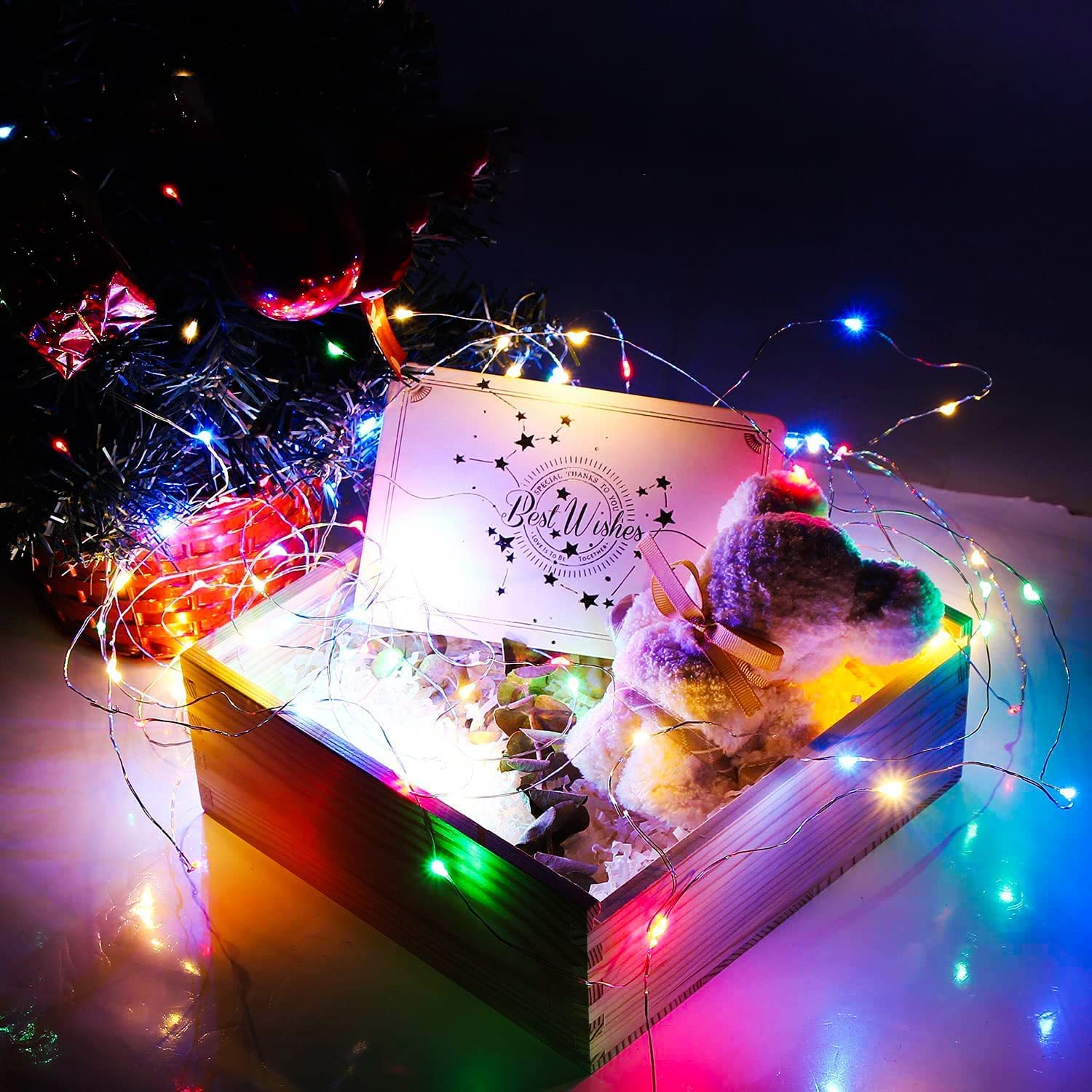 16 Pack 30 Led Fairy Lights Battery Operated String Lights 10 Feet Waterproof Twinkle Lights Mason Jar Lights Silver Wire Firefly Lights For Christmas Party Multicolor…