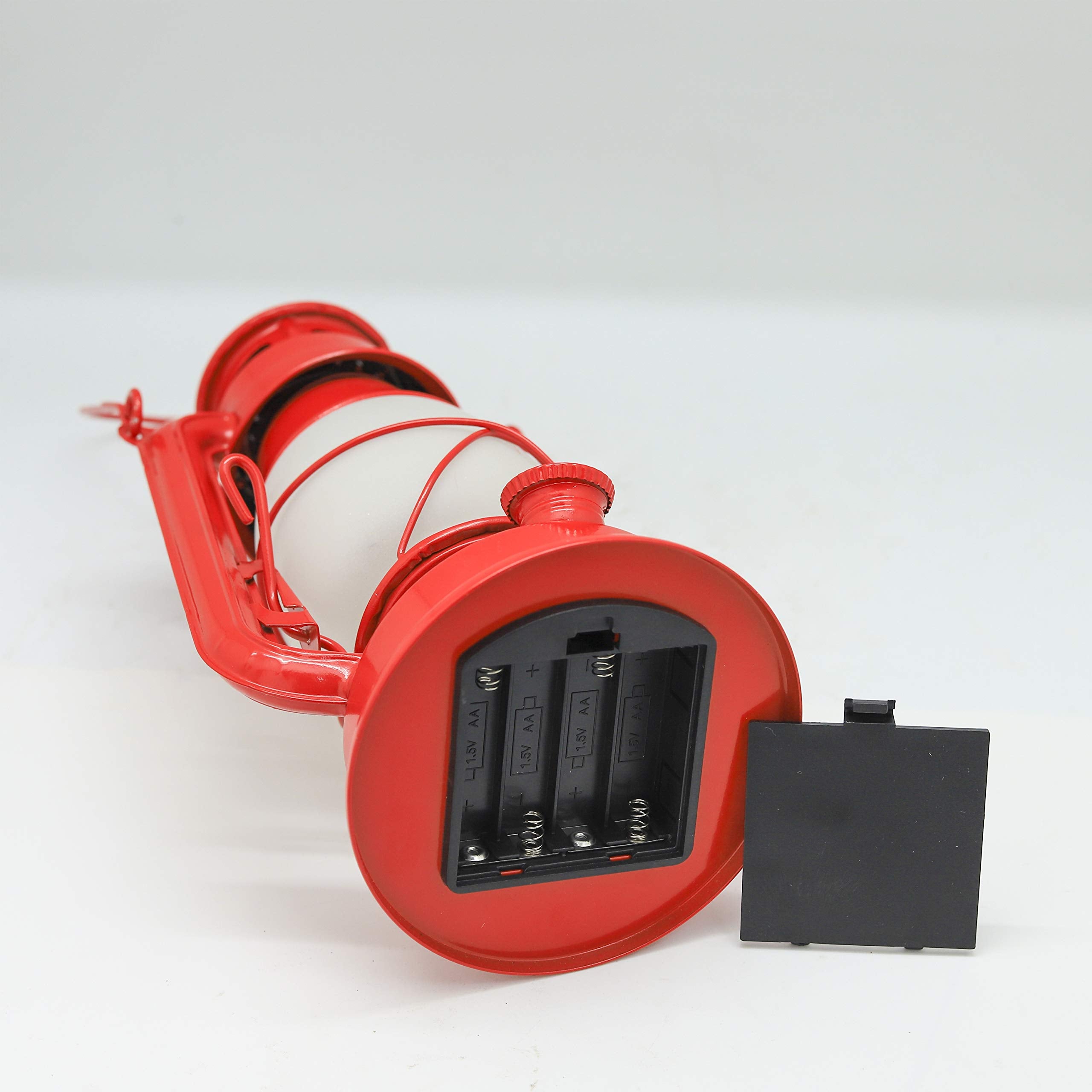 Yakii Led Vintage Flame Lantern - Metal Outdoor Hanging Lantern, Battery Operated, Red, Pack Of 2, Model Lp023F-R-2