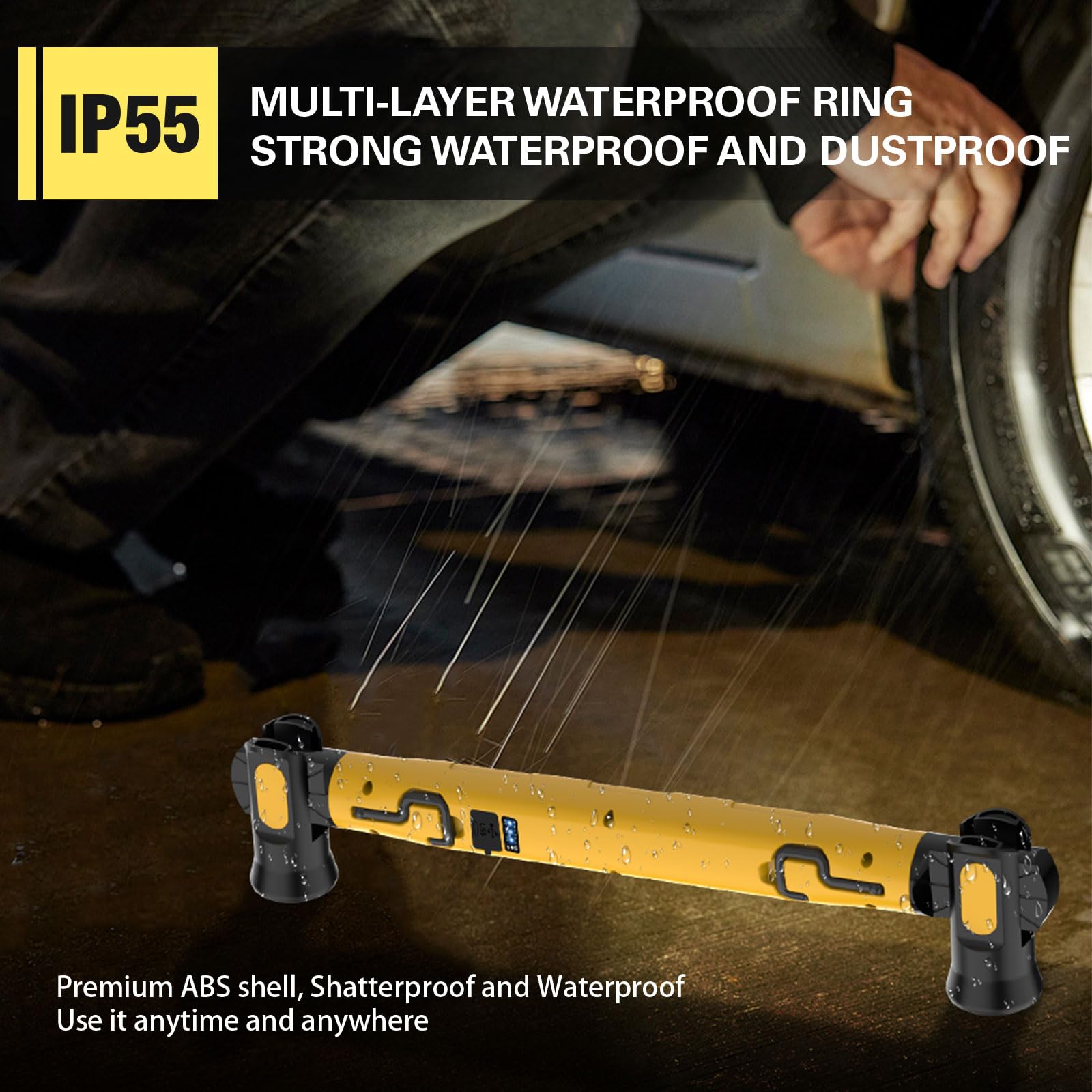 ERAY Cordless Underhood Work Light, 6000mAh/3000LM Rechargeable Worklight with Hook, 3 Modes, 180 Rotatable, Mechanic LED Work L