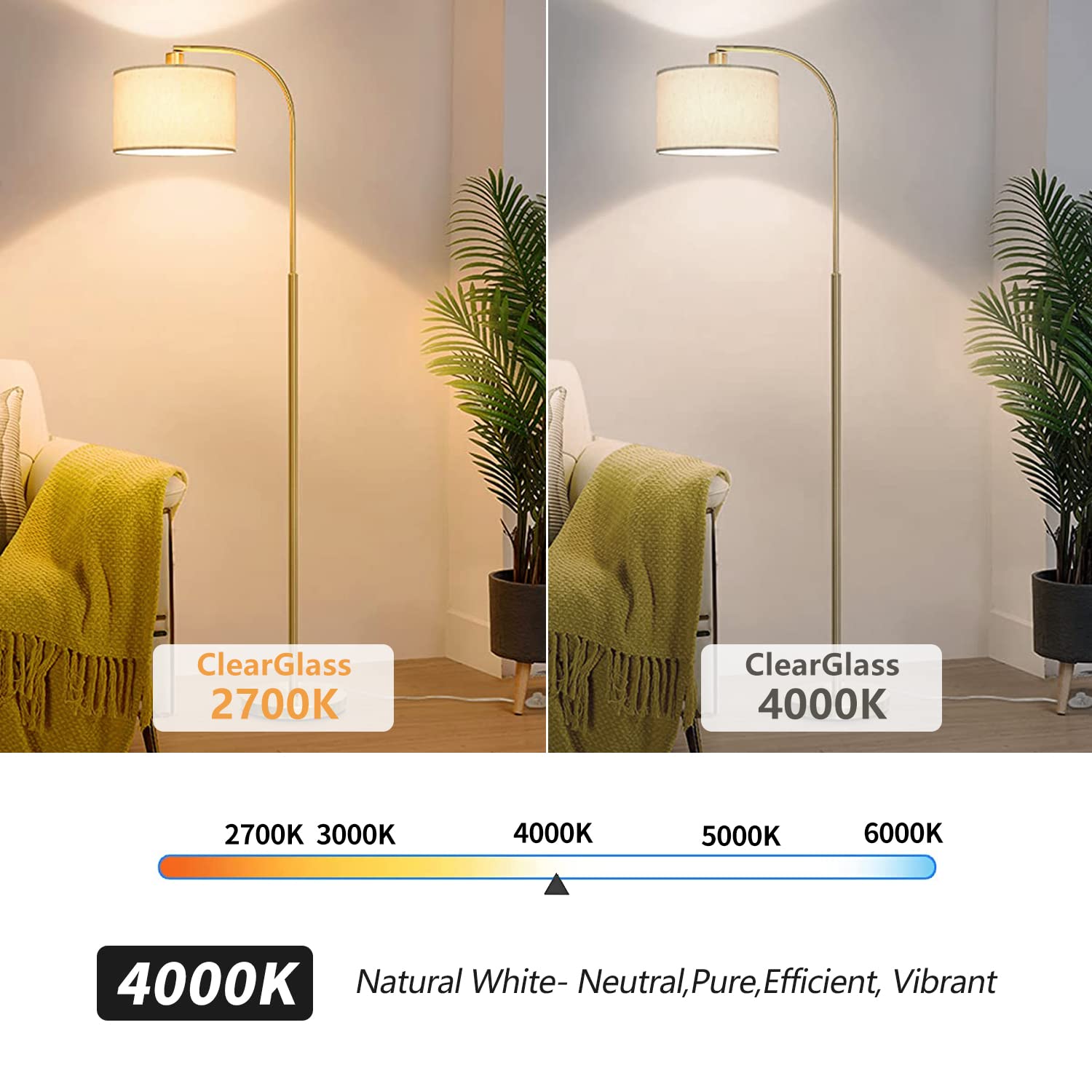 3 Pack G30 Led Globe Light Bulbs 4000K Neutral Light, 5.5W Decorative Globe Light Bulbs,E26 Base Led Bulbs, Cri>90 Perfect Use F