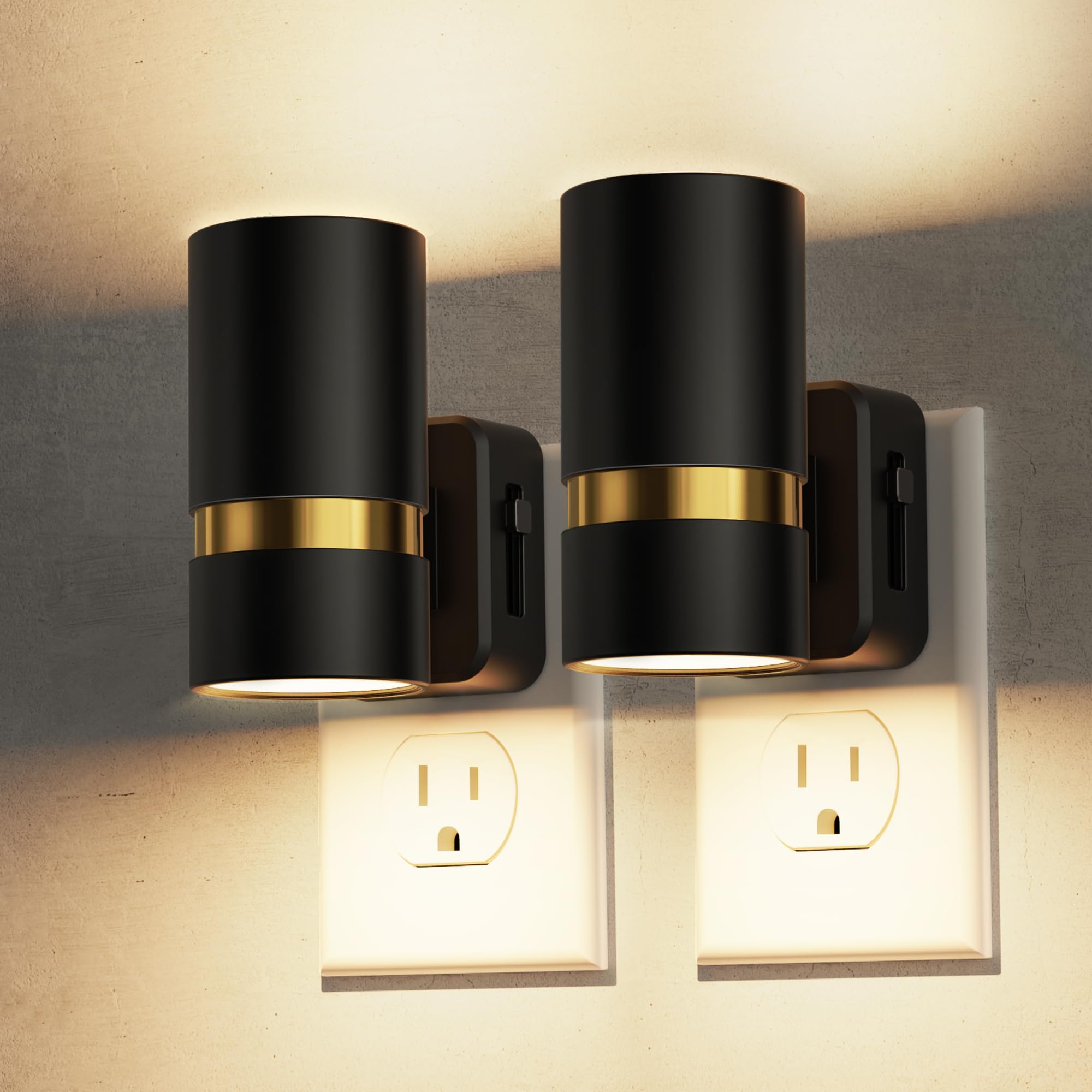 L LOHAS LED Night Lights Plug into Wall, Dimmable Night Light with 0-100LM Brightness Adjustable, 3000K Soft White, Nightlight w