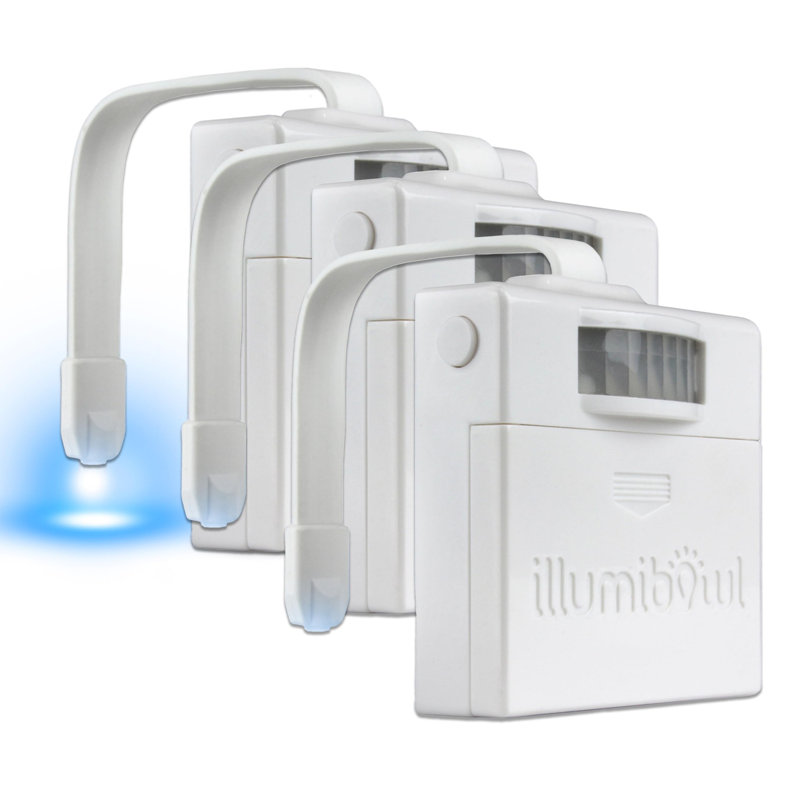 IllumiBowl Toilet Night Light, Motion Sensor, Multi-Color, Battery Powered, Pack of 3, Universal Fit, New Version