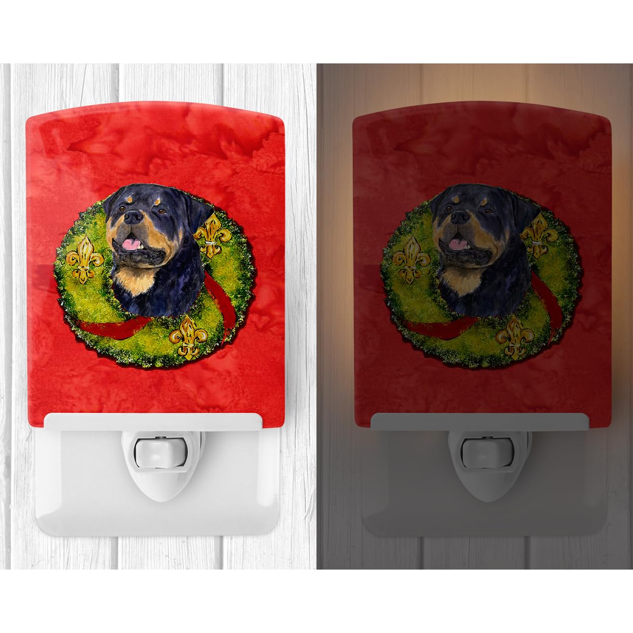 Carolines Treasures Night Light, Rottweiler Ceramic, UL-Certified, 6x4x3 inches, Model SS4211CNL, Ideal for Bedroom and Nursery