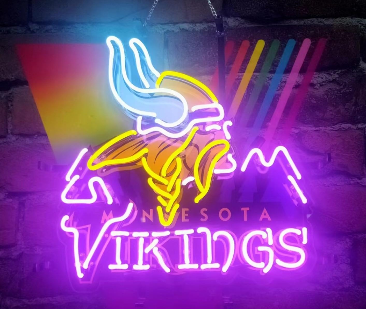 Queen Sense 17x17 Viking Neon Sign Light Lamp with HD Vivid Printing Tech Artwork A120MVLV2VVD