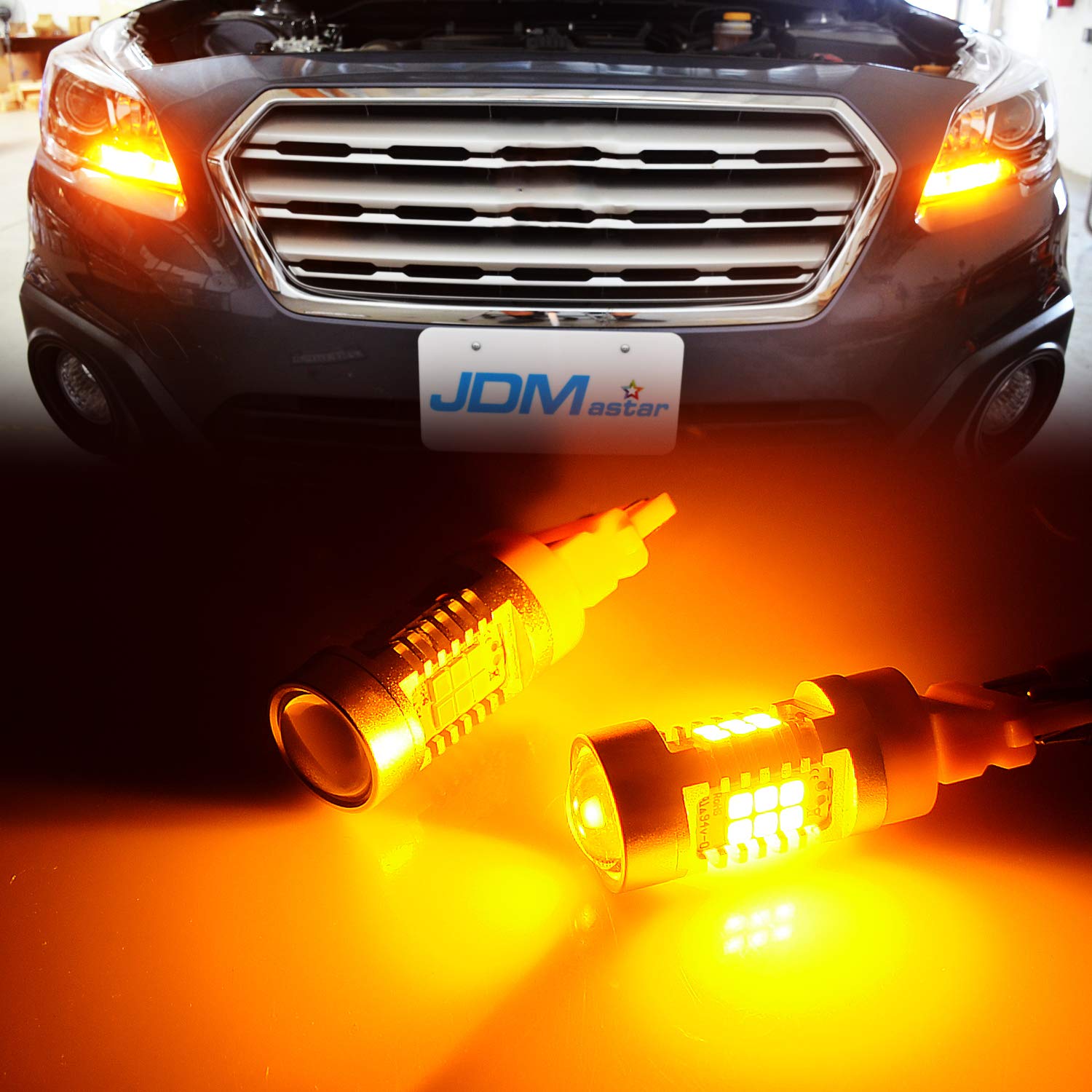 JDM ASTAR Extremely Bright PX Chips 3057 3156 3157 4057 4157 Amber Yellow Turn Signal LED Bulbs