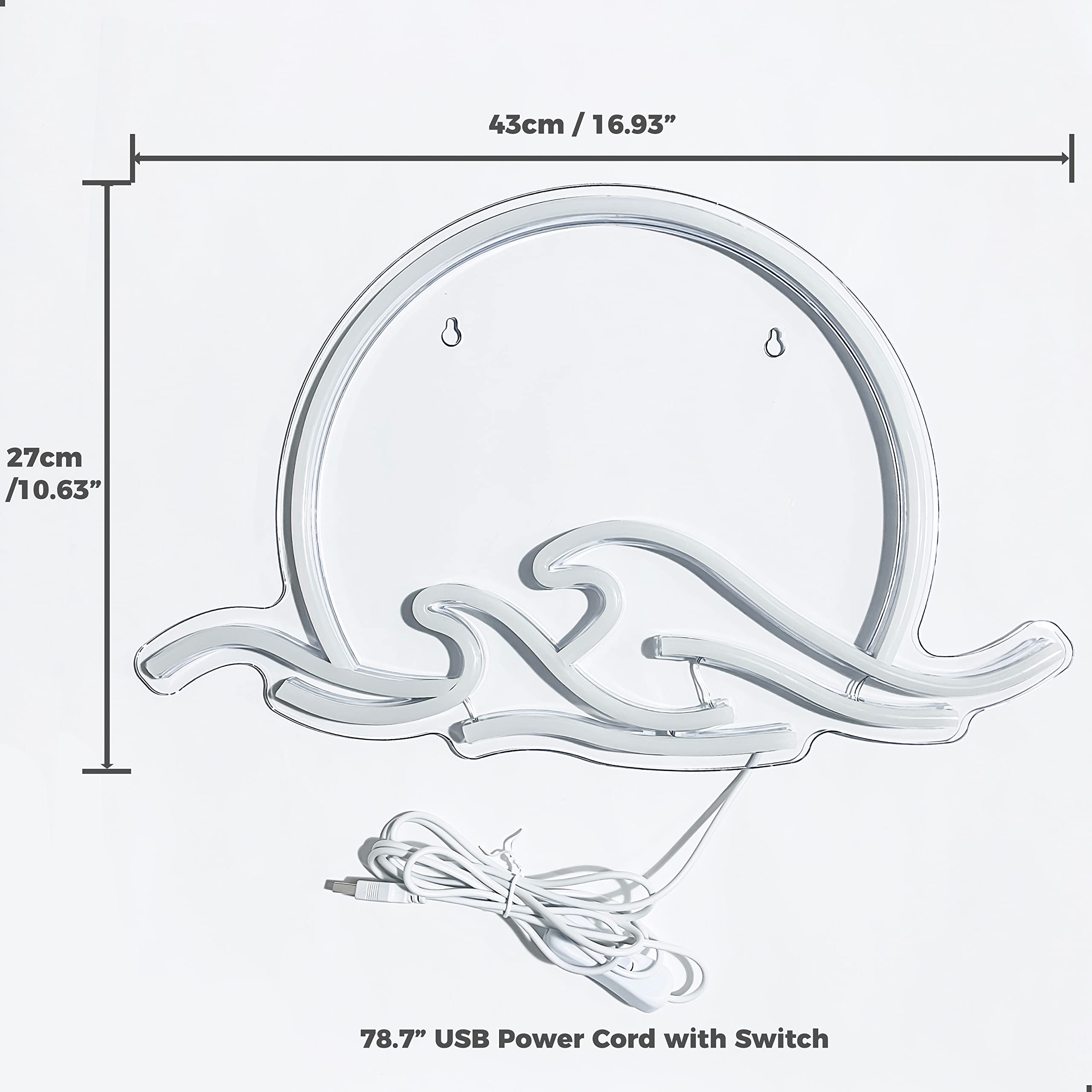 Sunset With Waves Neon Sign Led Sunrise Neon Light For Bedroom Wall Decor Anime Wave Neon Signs Led Sunset Light Sign (Sunset)