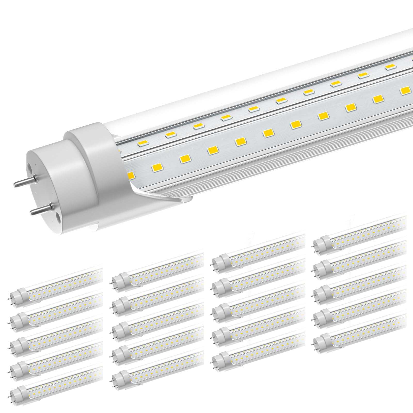 Onlylux T8 Led Bulbs 4 Foot 6500K 36W 5400Lm, Super Bright Led Daylight 4Ft Bulb, Fluorescent Light Replacement, T8 4' Led Light