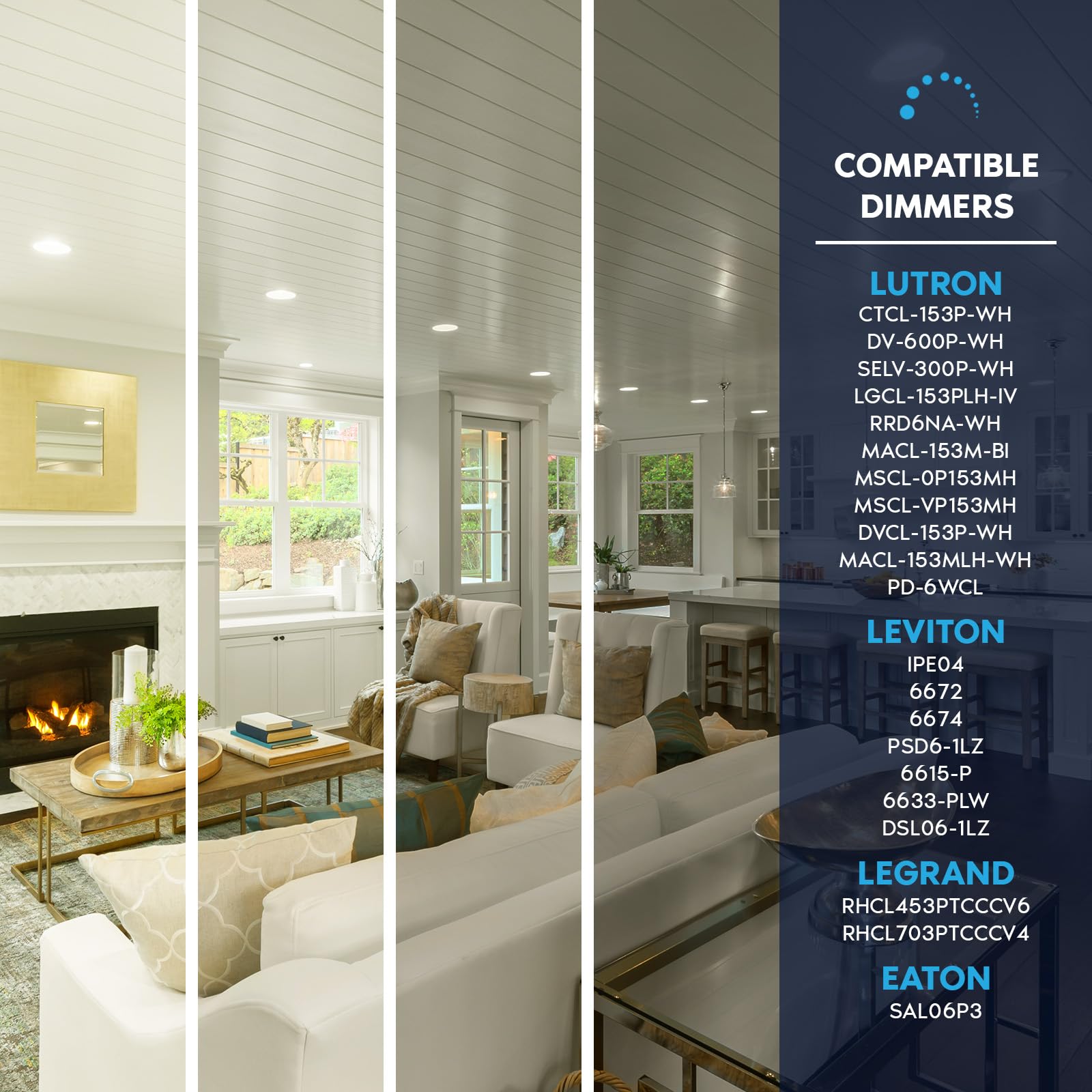 LUXRITE BR20 LED Bulb 6.5W, 45W Equivalent, Dimmable, 460 Lumens, 3500K Natural White, E26 Base,