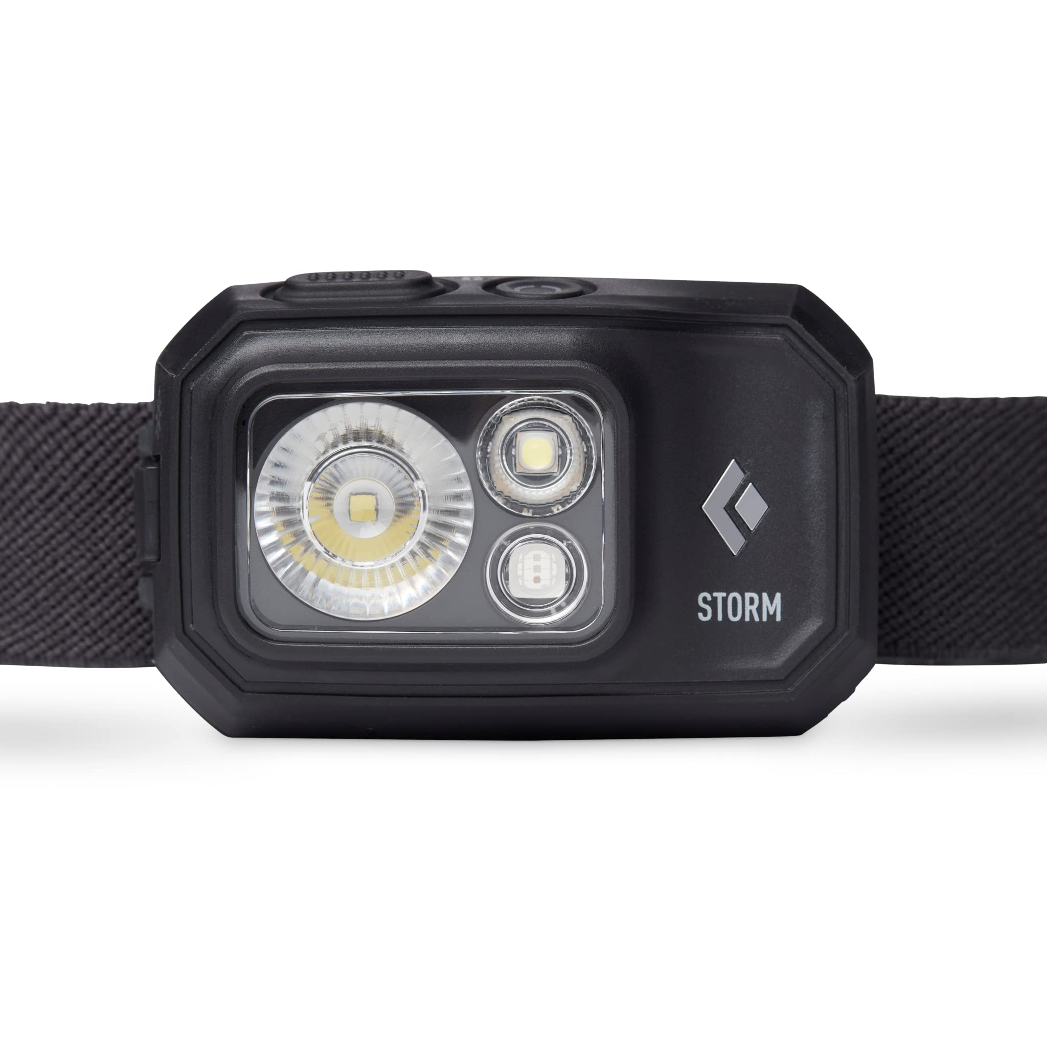 BLACK DIAMOND Storm 450 Headlamp - 450 Lumens, Waterproof, Dimmable, 3X AAA Battery Operated, One Size, Black, Model BD620671