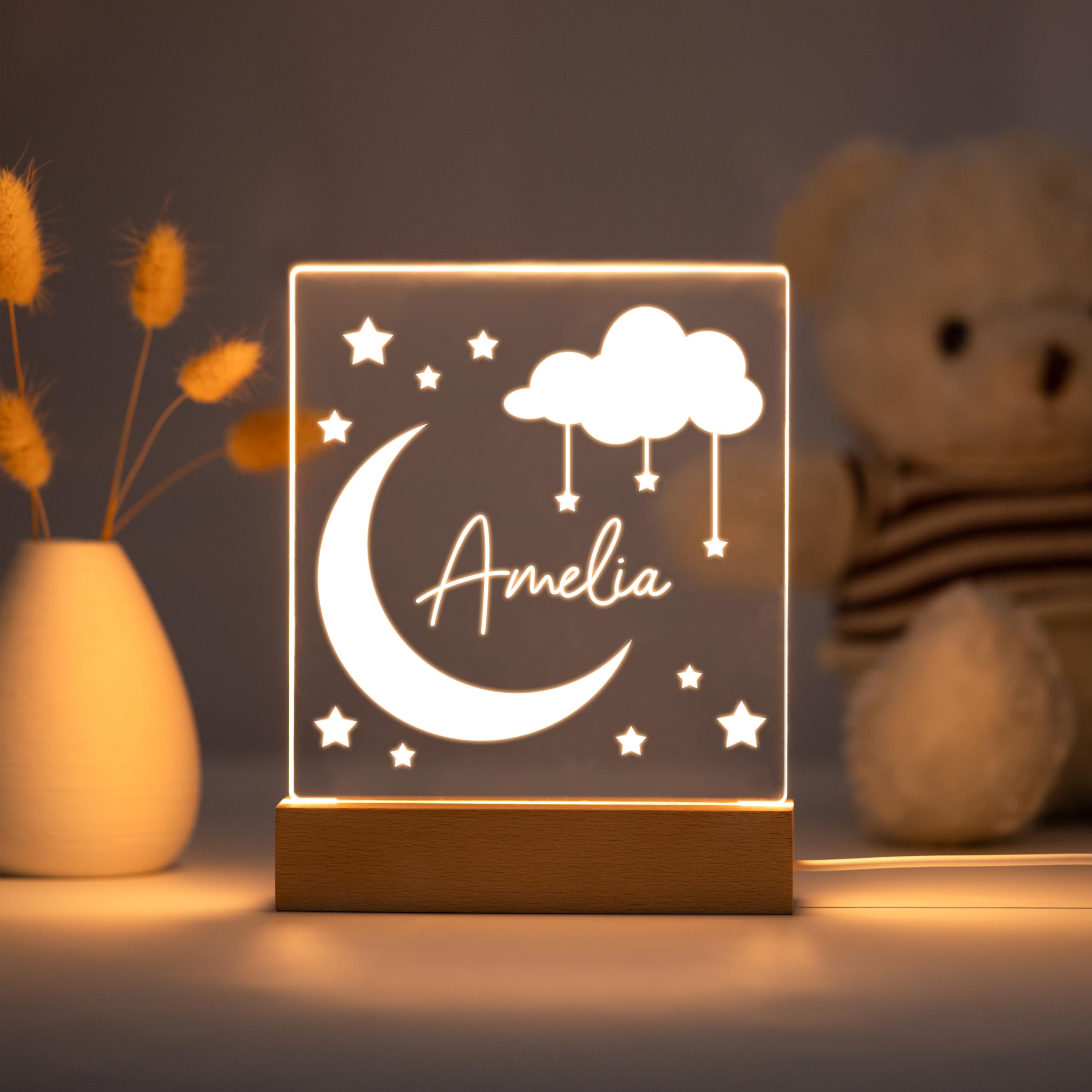Personalized Night Light For Kids Girls Boys Customized Gifts For Baby Girl Bedroom Dream Stars