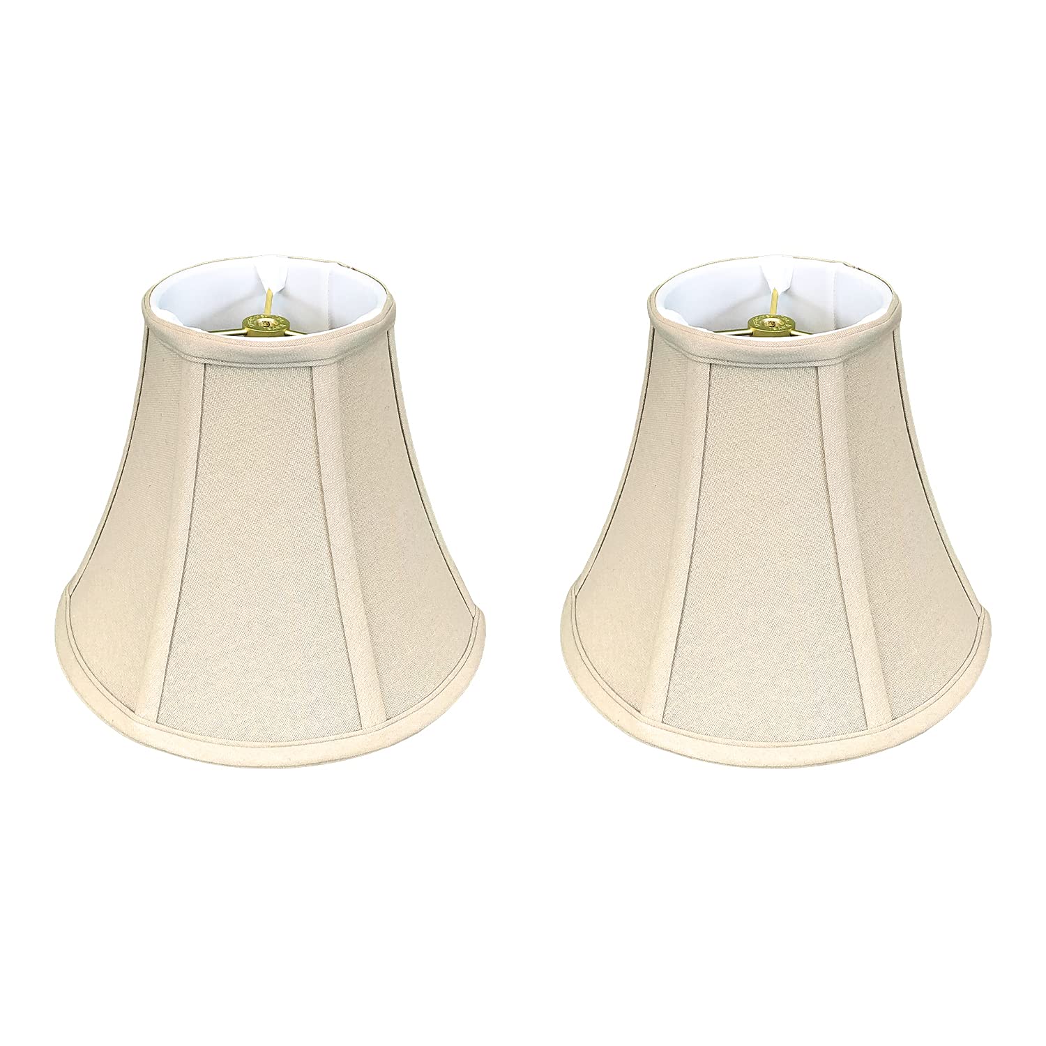 Royal Designs, Inc. True Bell Basic Lamp Shade, 7in x 14in x 11.5in, Linen Beige, 2-Pack, Model BSO-704-14LNBG-