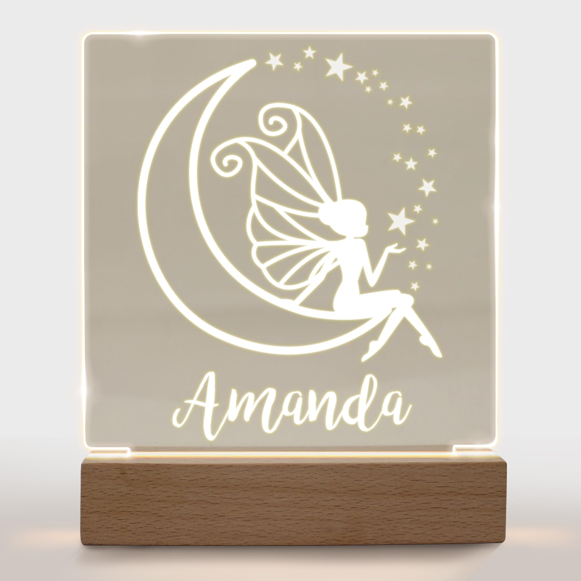 Personalized Night Light For Kids Girls Boys Customized Gifts For Baby Nursery Bedroom Decor Fairy