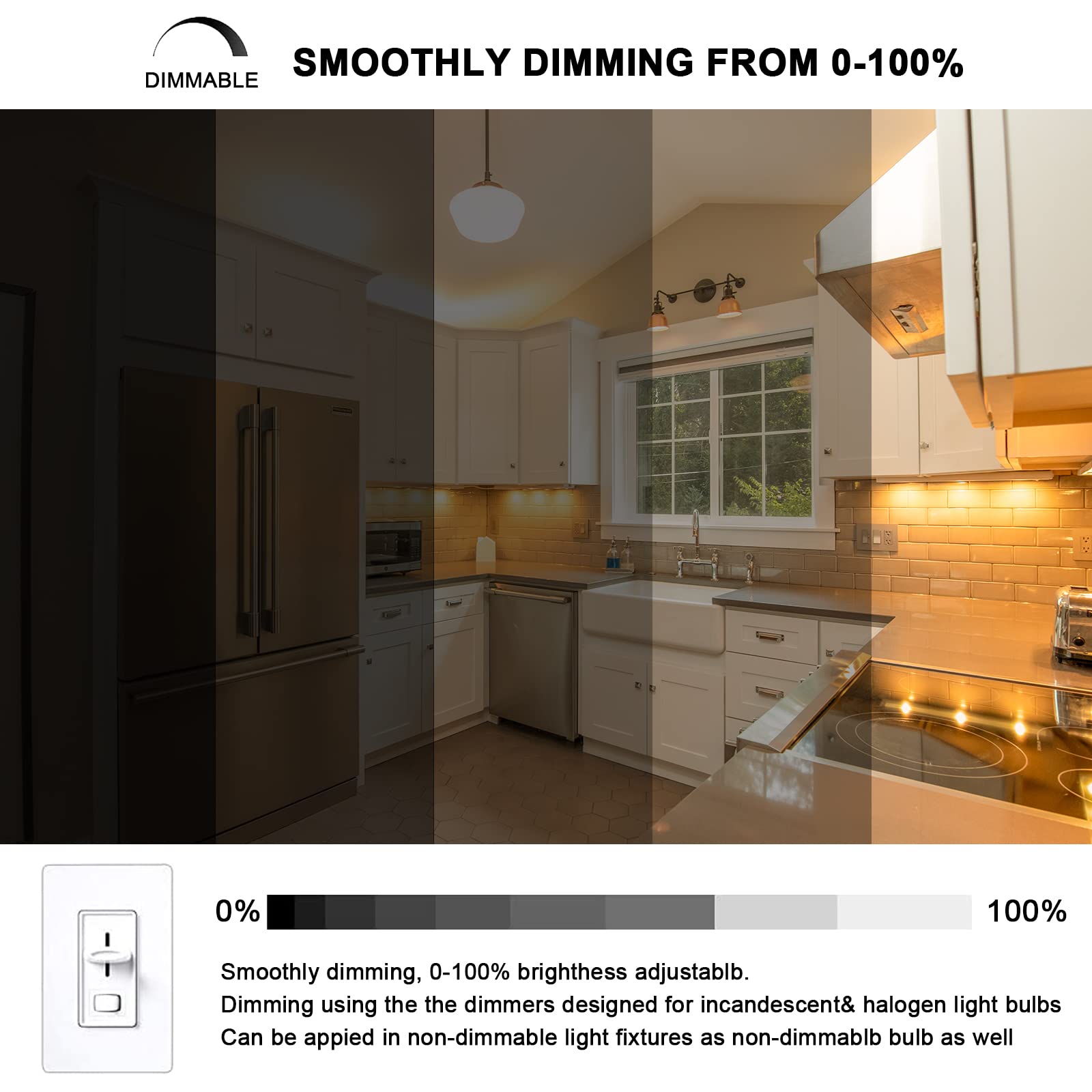 DUMILOO GY6.35 Halogen Bulbs, 120V 50W, Dimmable 2700K Warm White, 10 Count, Glass, JC Bi-Pin