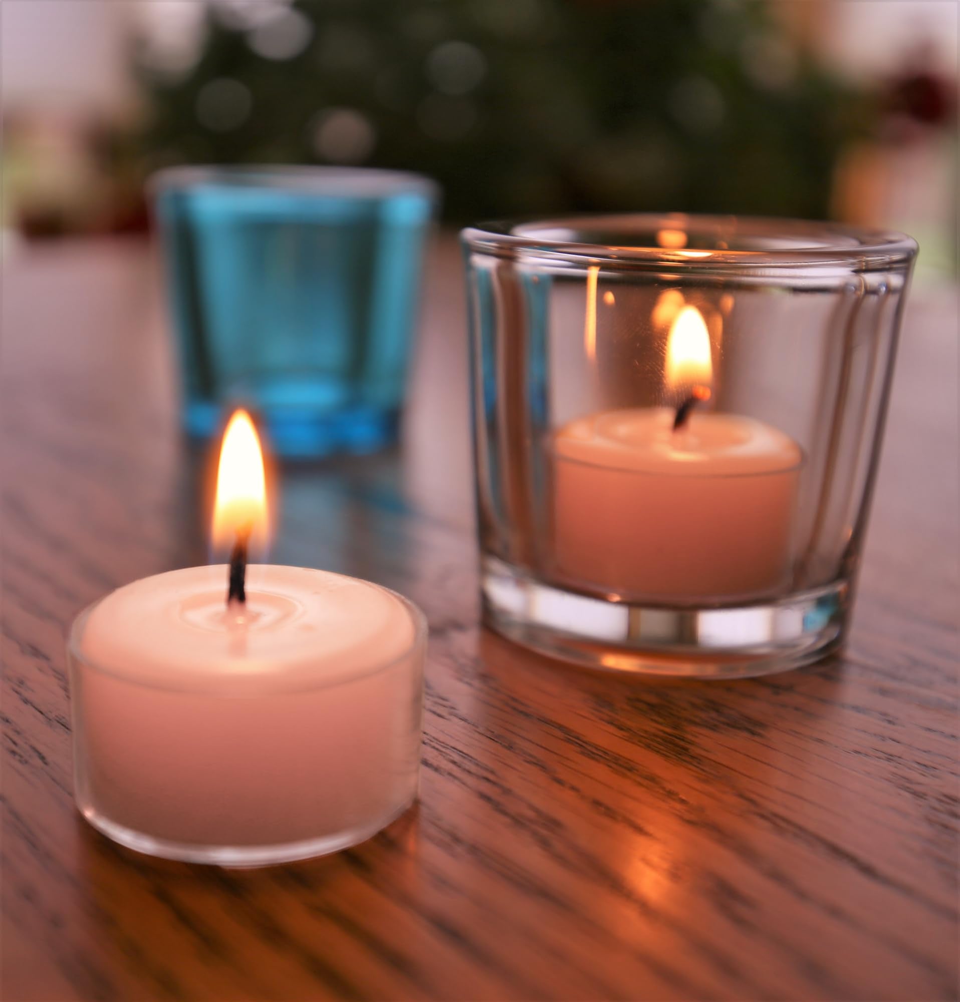 Bluecorn 100% Pure Beeswax Tealight Candles | Natural Beeswax Candles, Ivory White Tea Lights Candles | Long Burn (4-5 Hours) | Soy, Paraffin, & Fragrance Free, Bulk 48-Pack | Handmade In Colorado