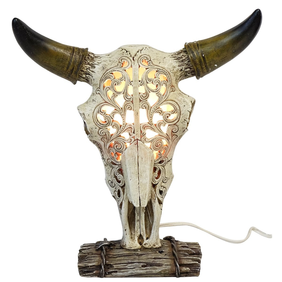 LL Home Skull Night Light Decor, Bone Color, Resin Material, Model 13636