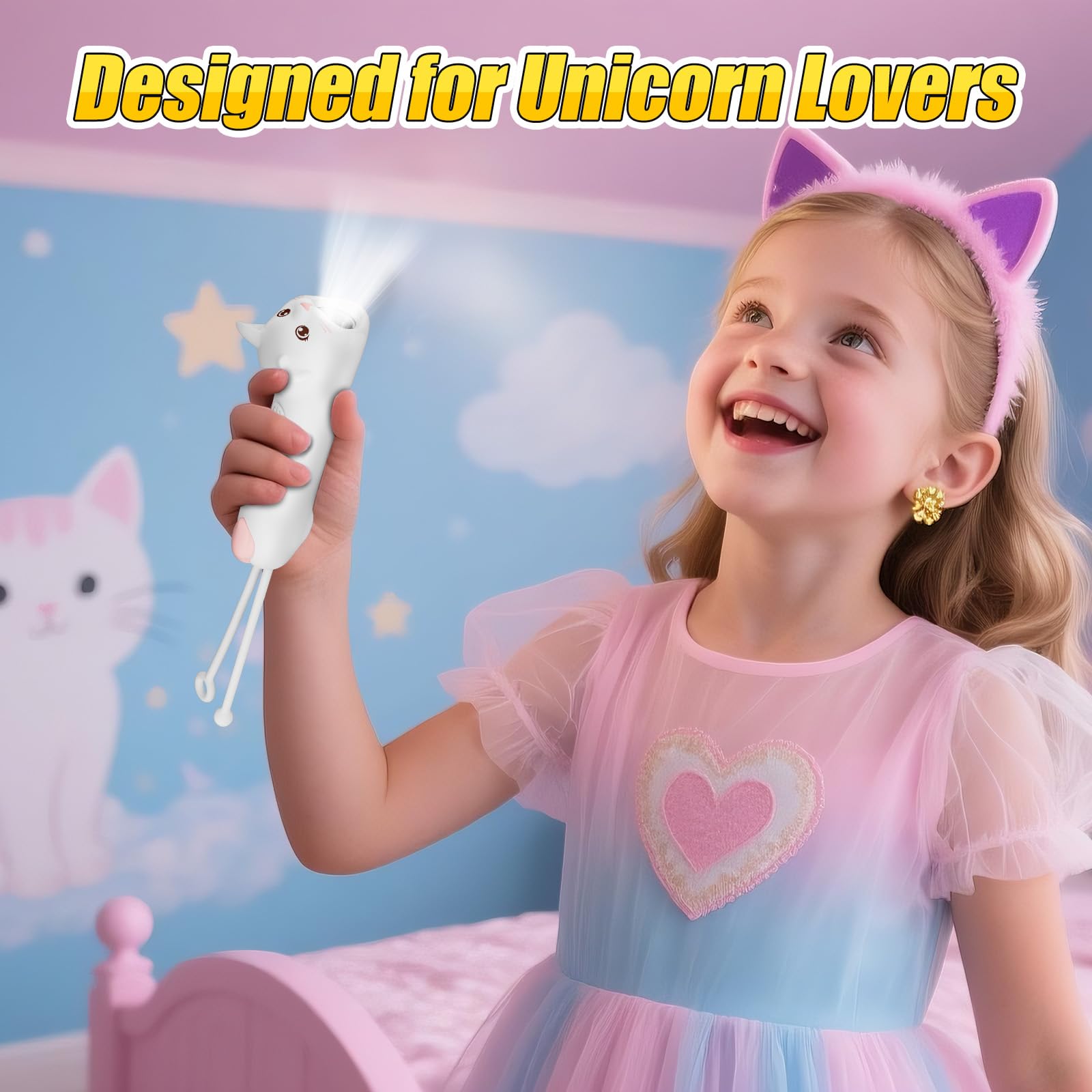 Tremdwoto Toddler Flashlight  Cute Cat Kids Flashlight For Girls & Boys  Rechargeable Led Flashlight For Camping & Outdoor Adventures  Ideal Christmas Gift For Children
