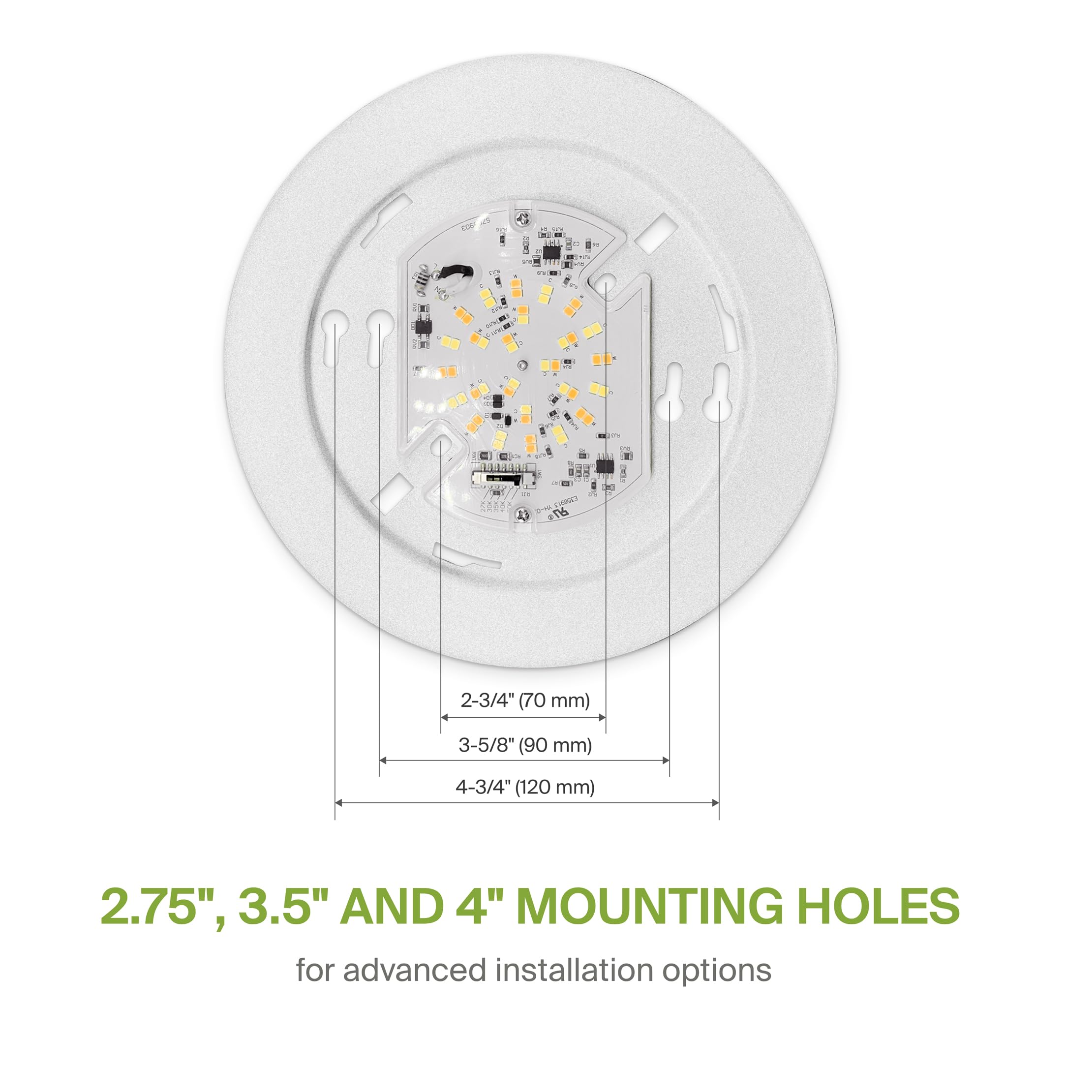 ASD LED Disk Lights 6 Inch 15W Dimmable Flush Mount Matte White Metal Housing A-LDS-6D15MW-6p ETL Listed