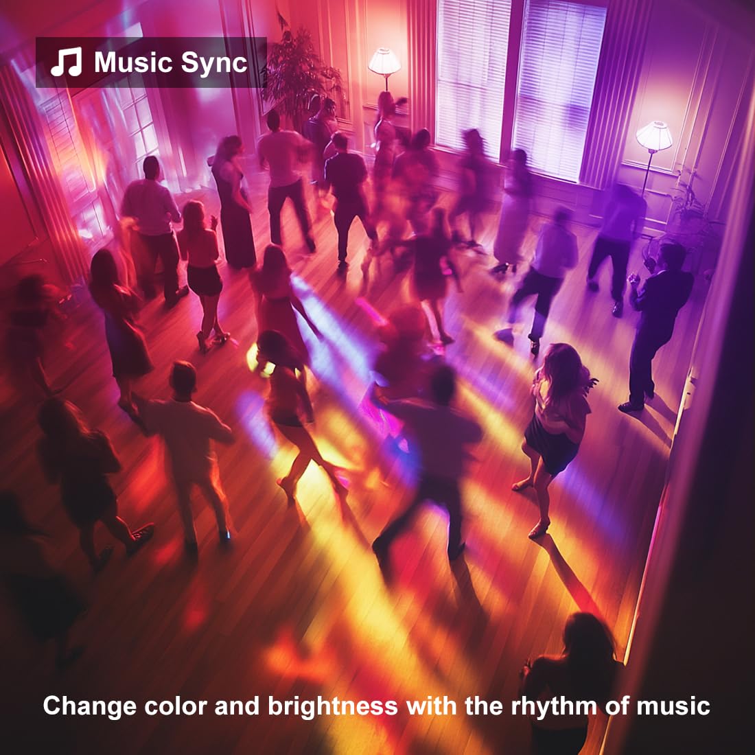 MELPO Smart RGB Light Bulbs, 12W (130W Equivalent), A19 E26, Bluetooth, Color Changing, 8 Pack, Tunable White & RGB, Music Sync