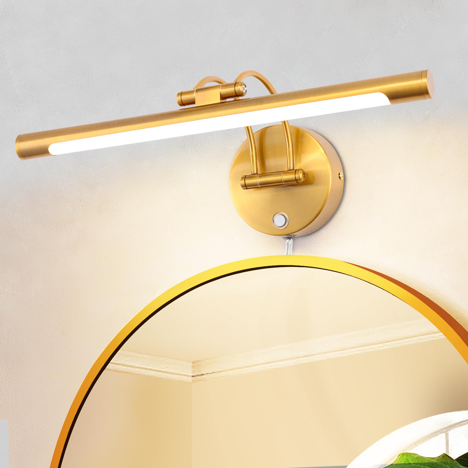 Mantolite Led Dimmable Bathroom Vanity Light Fixture 16Inch Cabinet Picture Wall Lights, Indoor Lightings Wall Sconce With Ajust