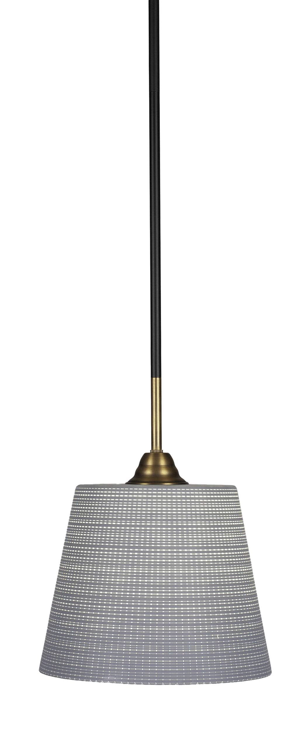 Toltec Lighting Paramount 1 Light Mini Pendant in Matte Black & Brass (3401-MBBR-4082)