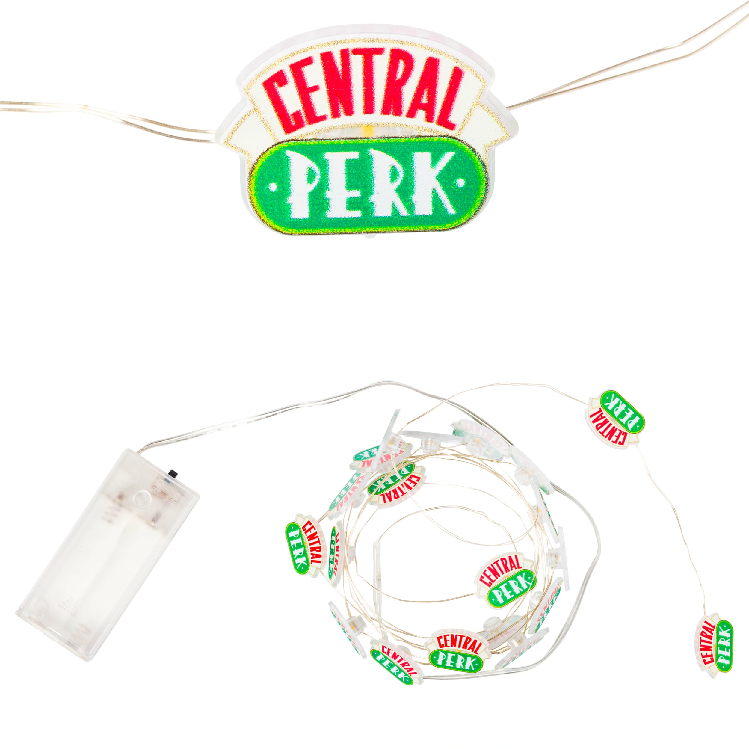 Silver Buffalo Friends Central Perk Mug 20ct Decorative String Lights, 7 Feet Long, Battery Powered (Batteries Not Included), Warm White LED, Indoor Use Only