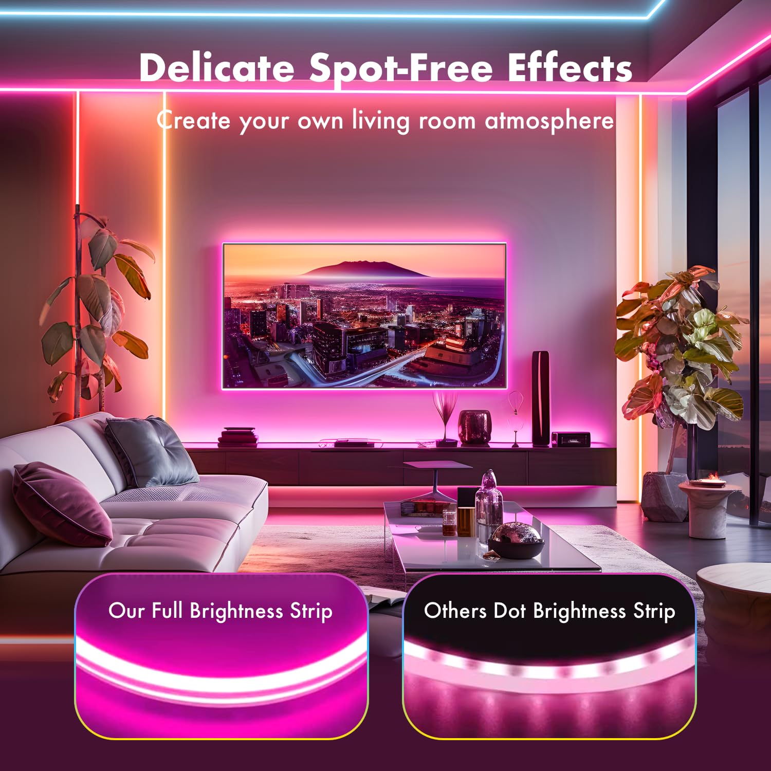 Mfww Neon Rope Lights, 2X65.6Ft Rgb Led Strip Lights, App Control, Ir Remote, Outdoor Ip67 Waterproof, Music Syncing, Flexible D