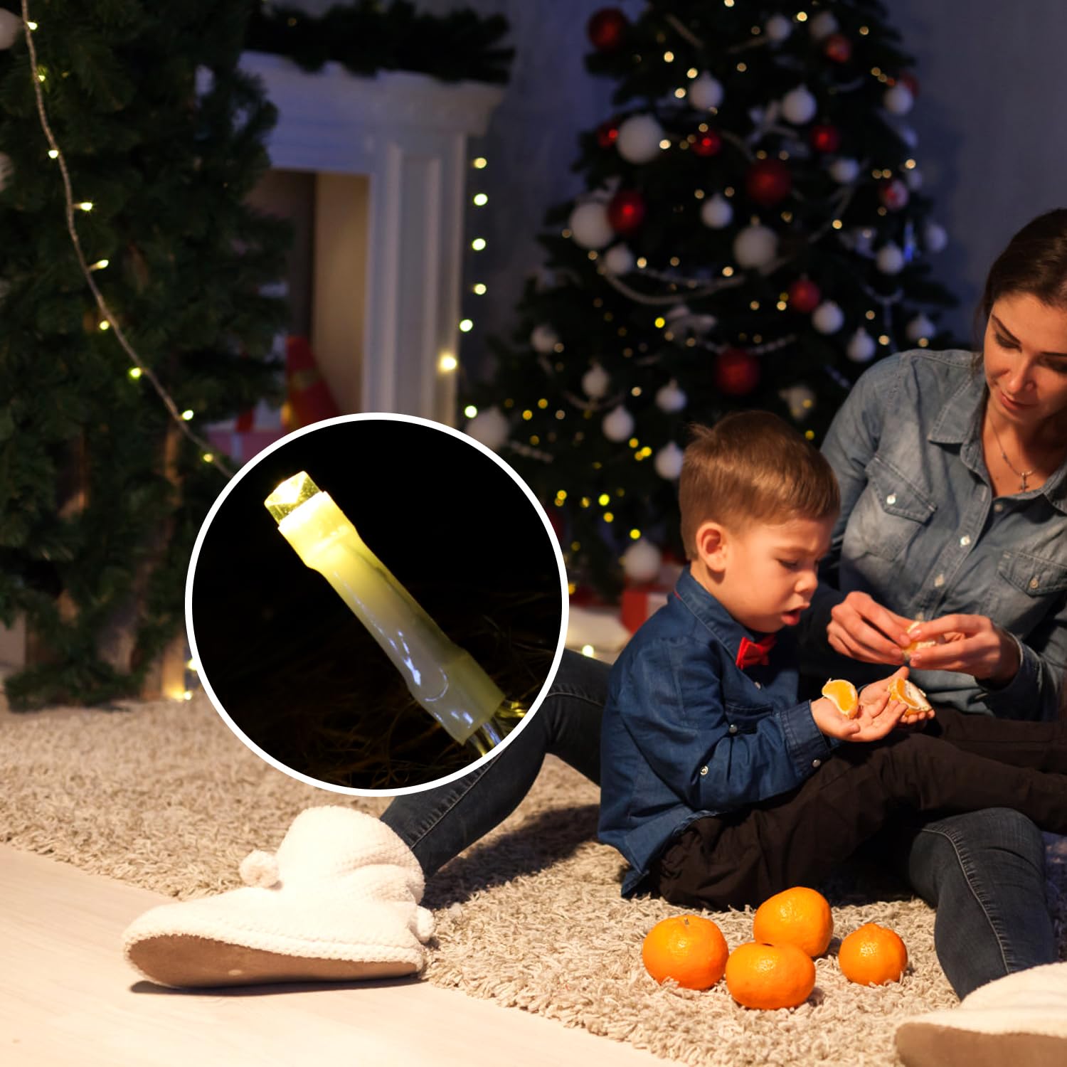 cerflyer Christmas String Lights 320 LED 11.5 Ft Outdoor Decor Iron-Warm White Model YLS1000WD01 with Star Topper and 8 Light Modes