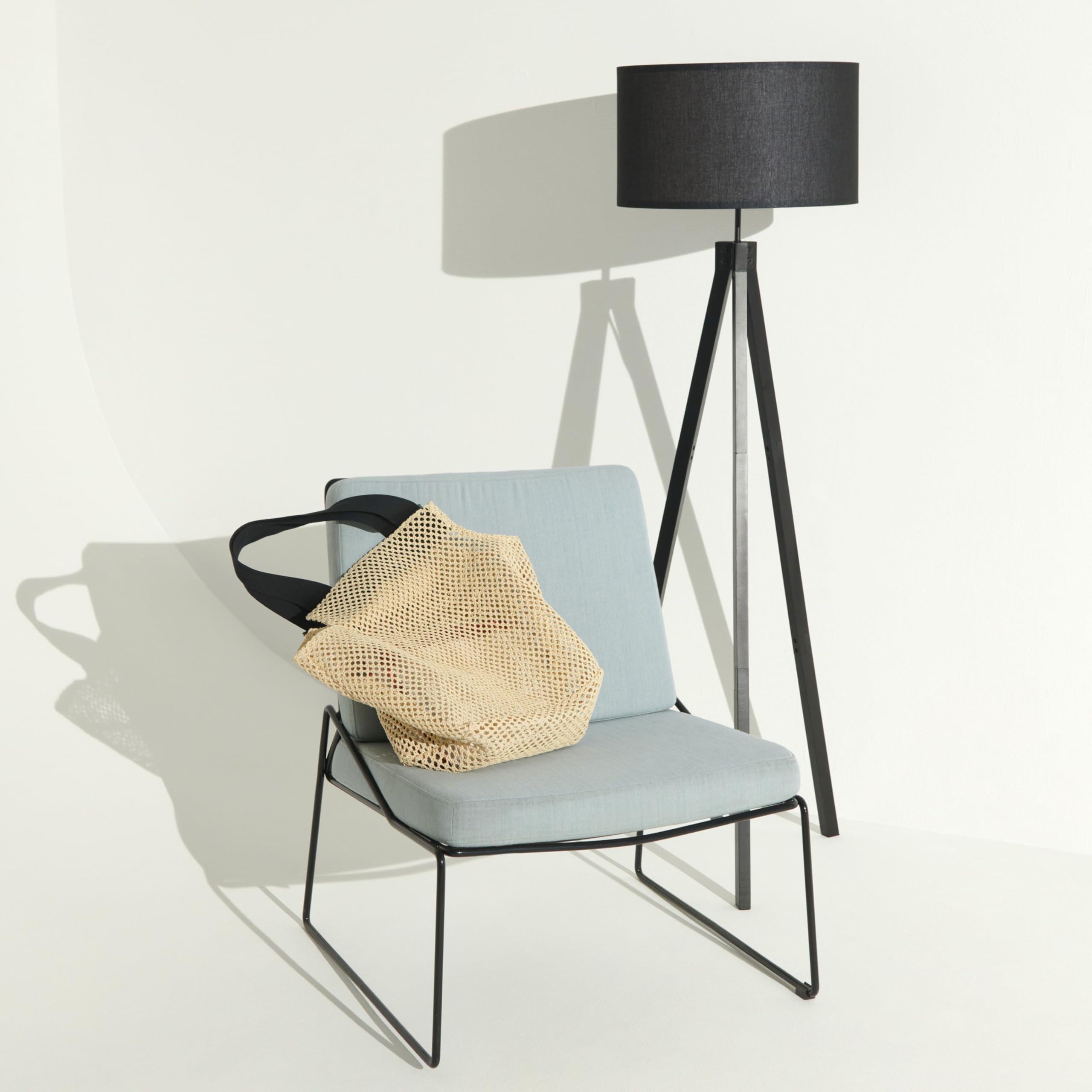 Brightech Eden Tripod Led Floor Lamp - Mid Century Dimmable Modern Light For Contemporary Living Rooms - Tall Free Standing Lamp