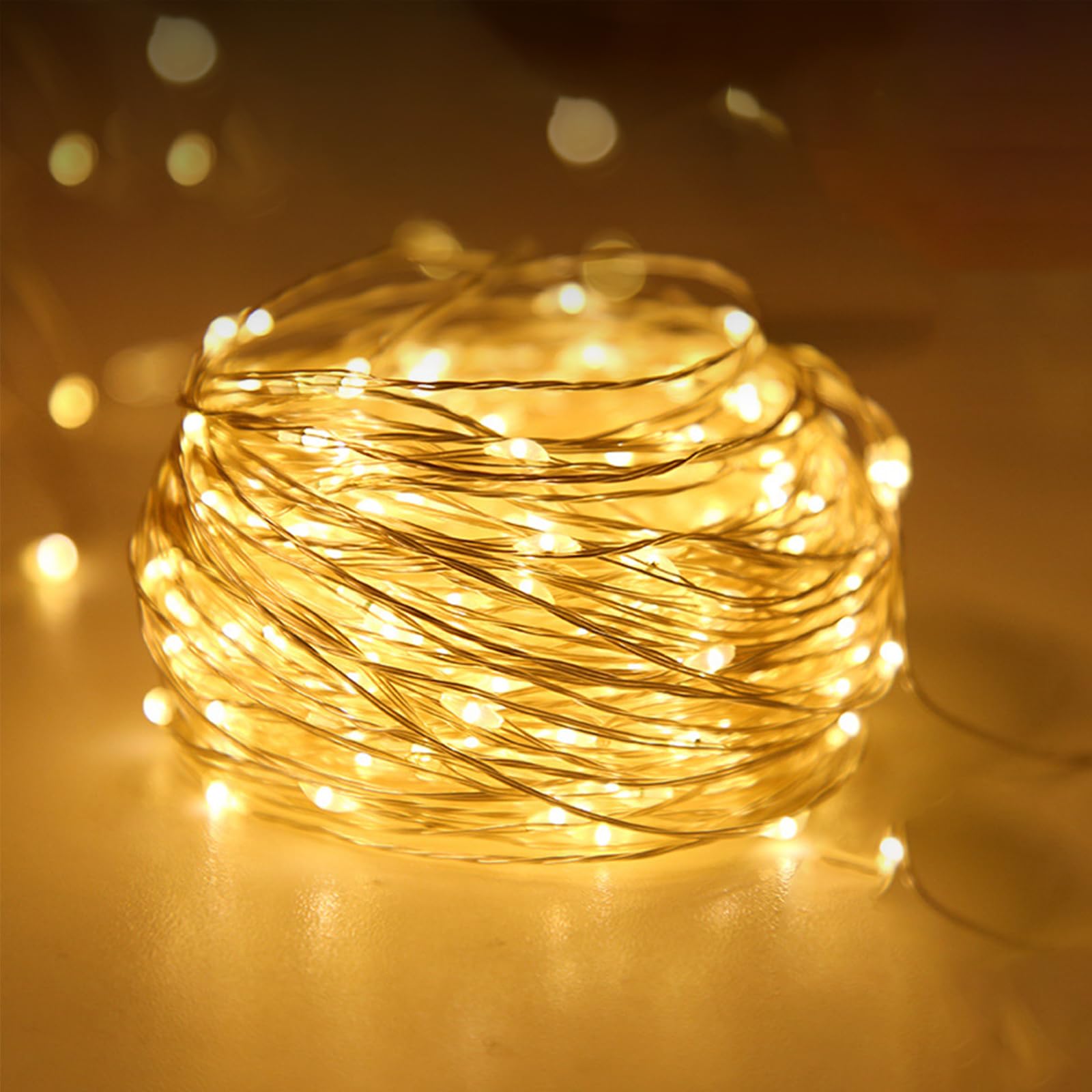 Timer Led String Lights,1 Pack Mini Battery Powered Silver Wire Starry Fairy Light,Battery Operated Micro Lights for Bedroom,Chr