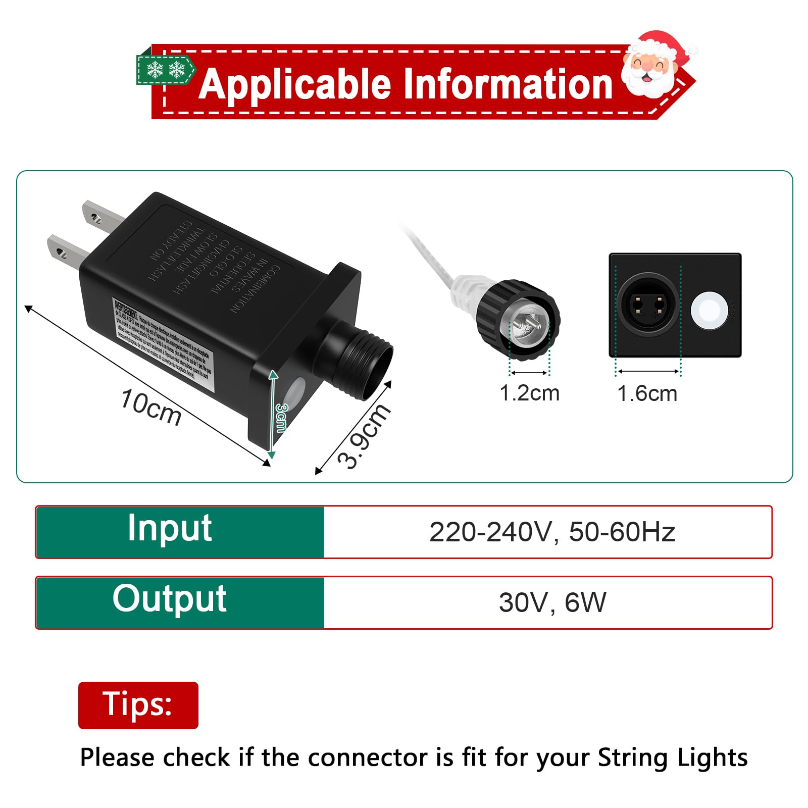 Ffzzkj 30V 6W 0.2A Led Transformer Replacement Class 2 Power Supply For Christmas String Lights Plug Ip44 Waterproof Led Control