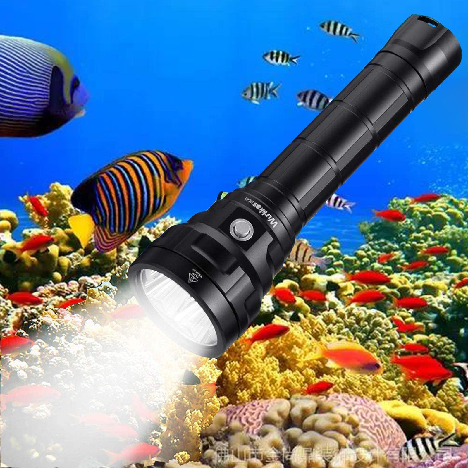 Wurkkos Dive Light 5000Lm, 4*Lh351D Led, Rechargeable, Ipx8 Waterproof, 150M Underwater Light, 4 Modes, Magnetic Switch, Usb Rechargeable, 12-Month Guarantee