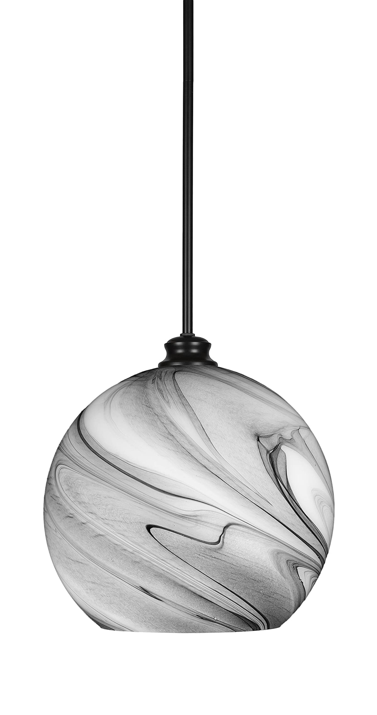 Toltec Lighting Kimbro 1 Light Pendant in Matte Black (70-MB-4399)
