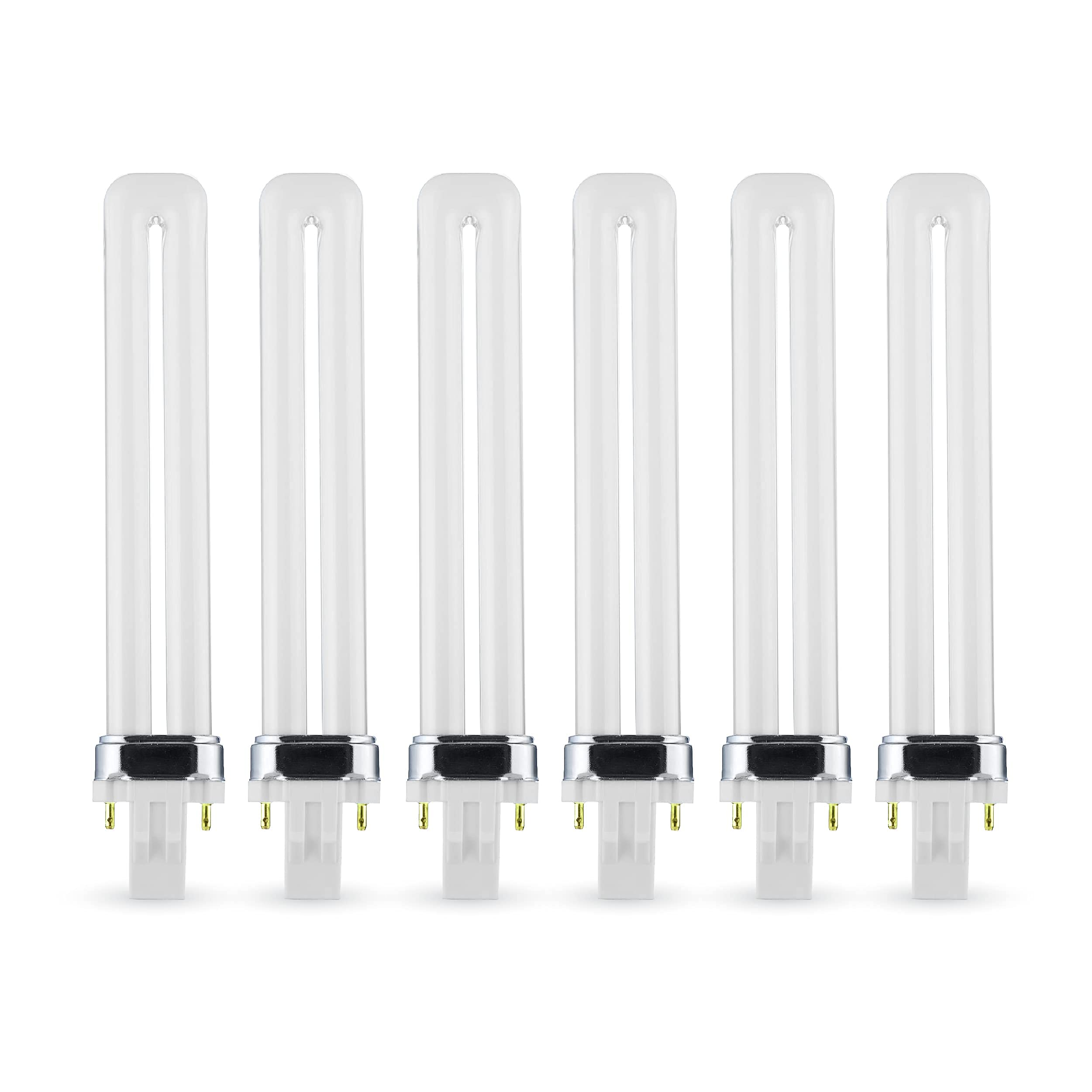 Circle (6 Pack) Pl-13W 835, 2 Pin Gx23, 13 Watt Single U-Shaped Twin Tube, Compact Fluorescent Light Bulb, Replaces Philips Pls1