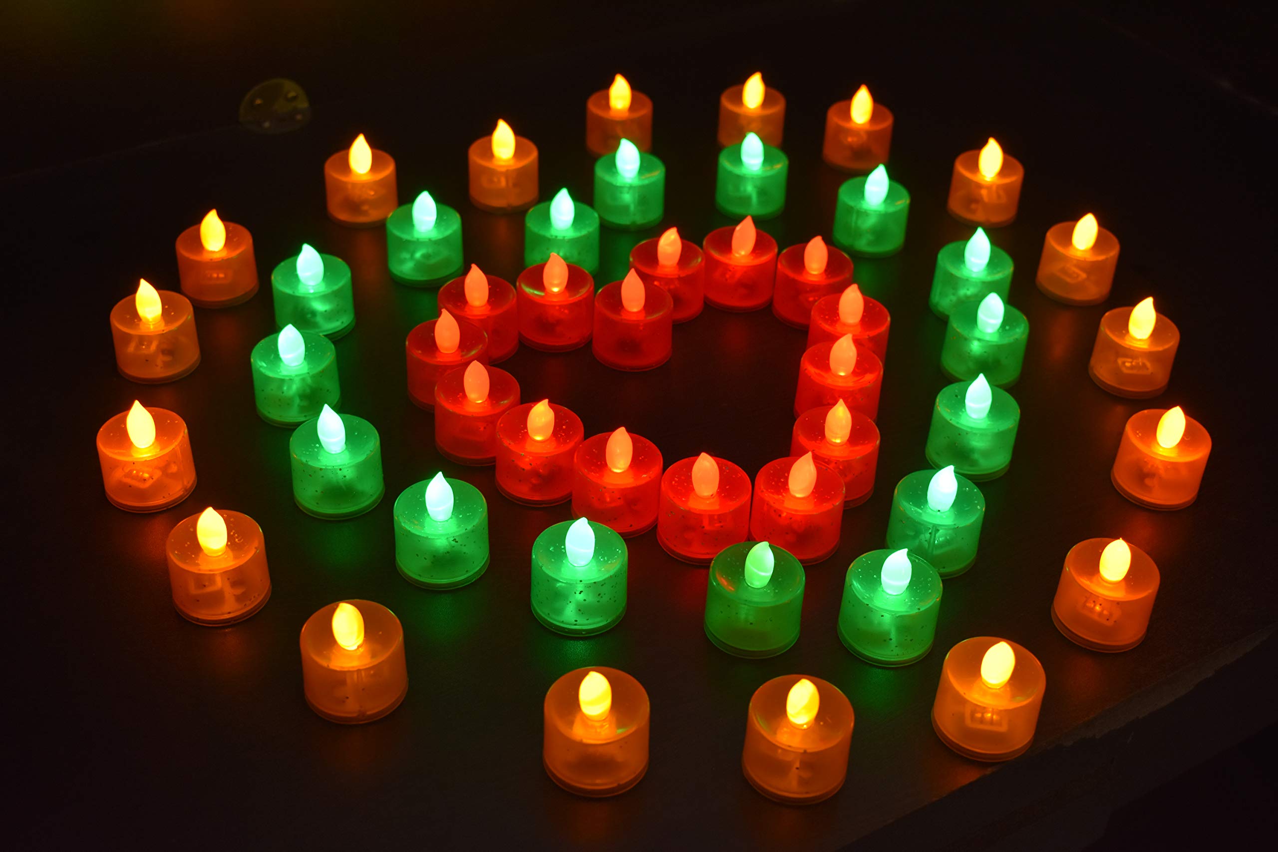 24 Pieces Multicolor LED Candle Diya Lights for Diwali Home Decor Diwali Pooja Diwali Mandir Creative DIY Decoration #made in In