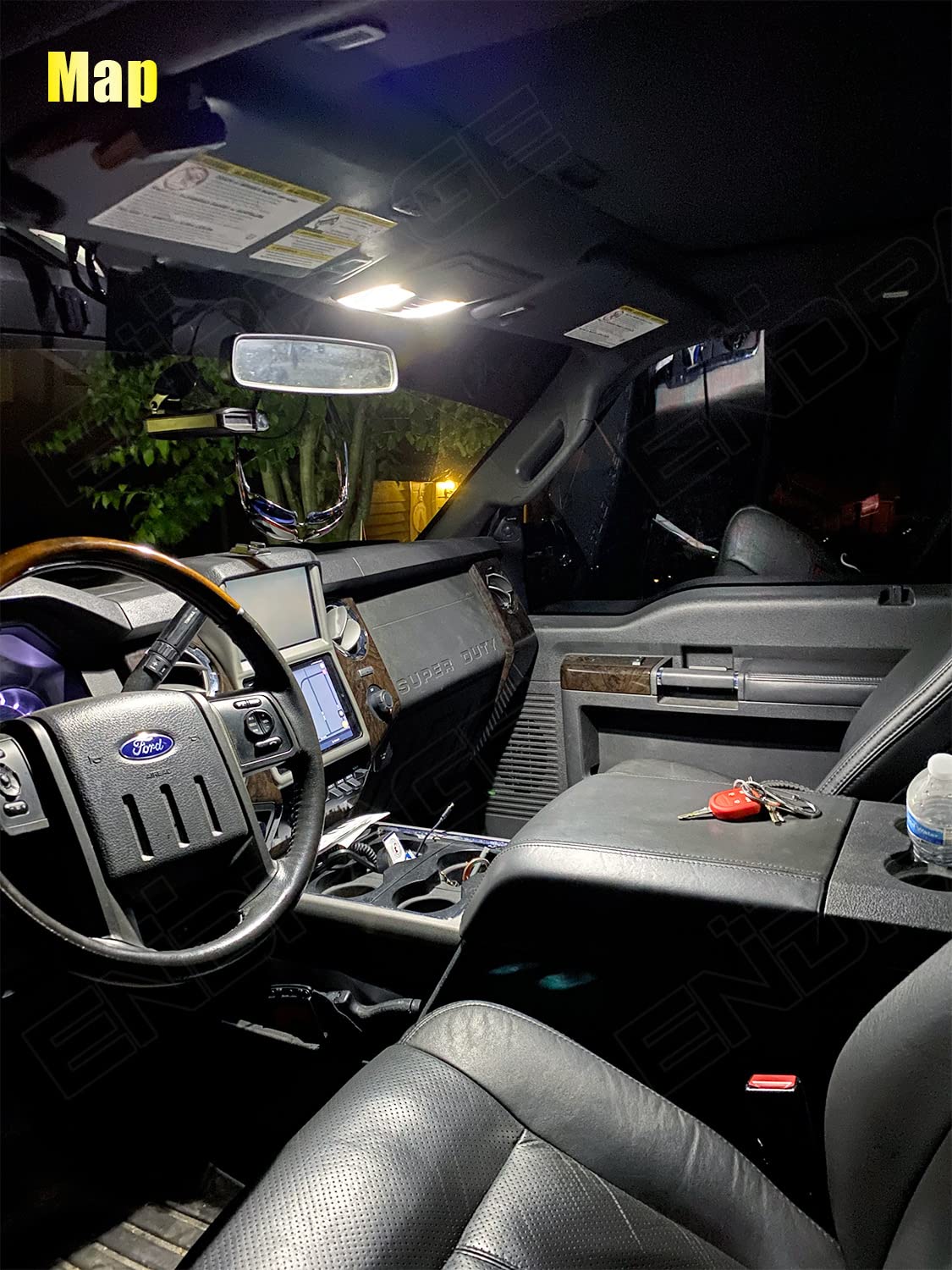 Endpage 9-Pieces F150 Interior Led Light Kit For Ford F-150 2009 2010 2011 2012 2013 2014 White 6000K Interior Led Lighting Package + Cargo Lights, License Plate Lights, Install Tool