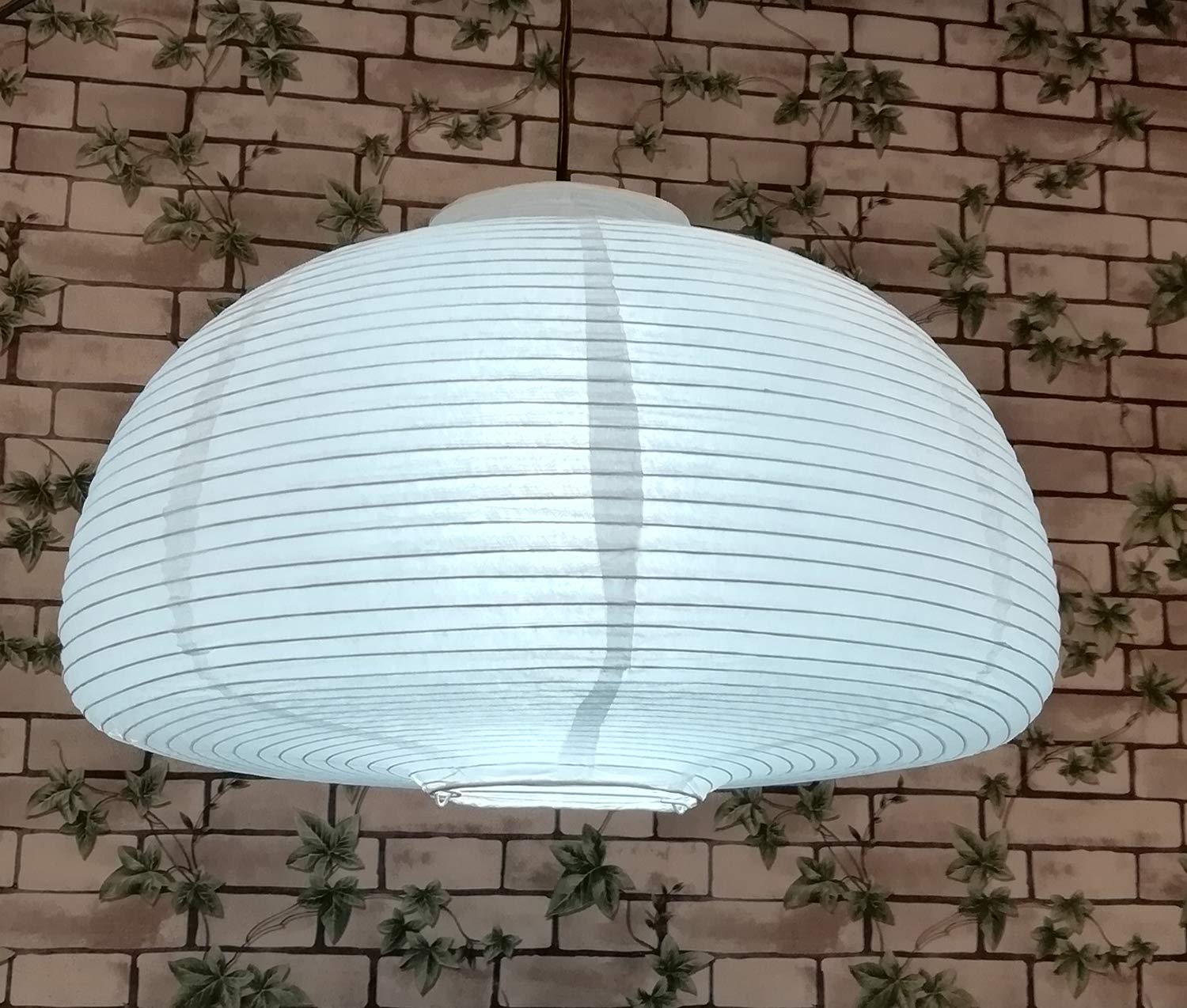 TopAAA 18” White Round Paper Lantern, Rice Paper Lamp Shade, Hanging Paper Lamp, Model 43397-34630