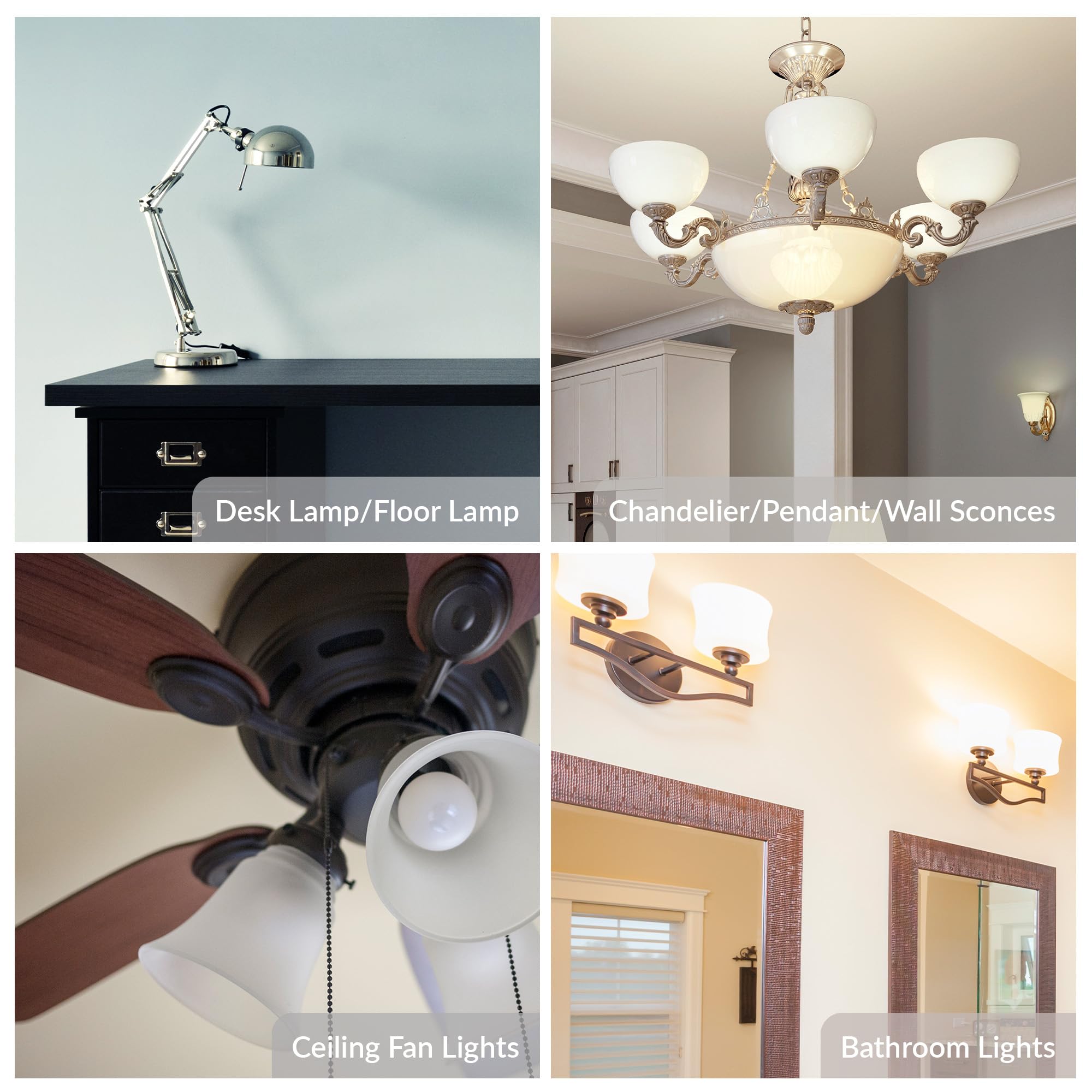 Simba Lighting LED A15 Frosted Light Bulbs 7W 60W Replacement 6-Pack E26 Standard Base 3000K Soft White