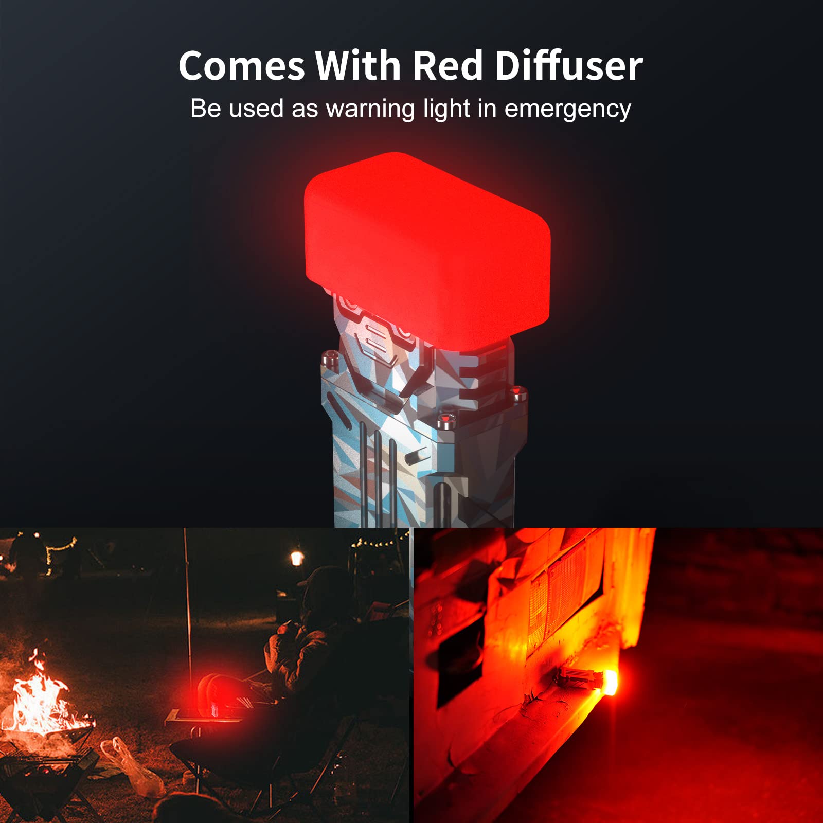 Wuben X2 1800 Lumens Mini Rechargeable Flashlight, 90+ Cri, 6 Modes, Camouflage