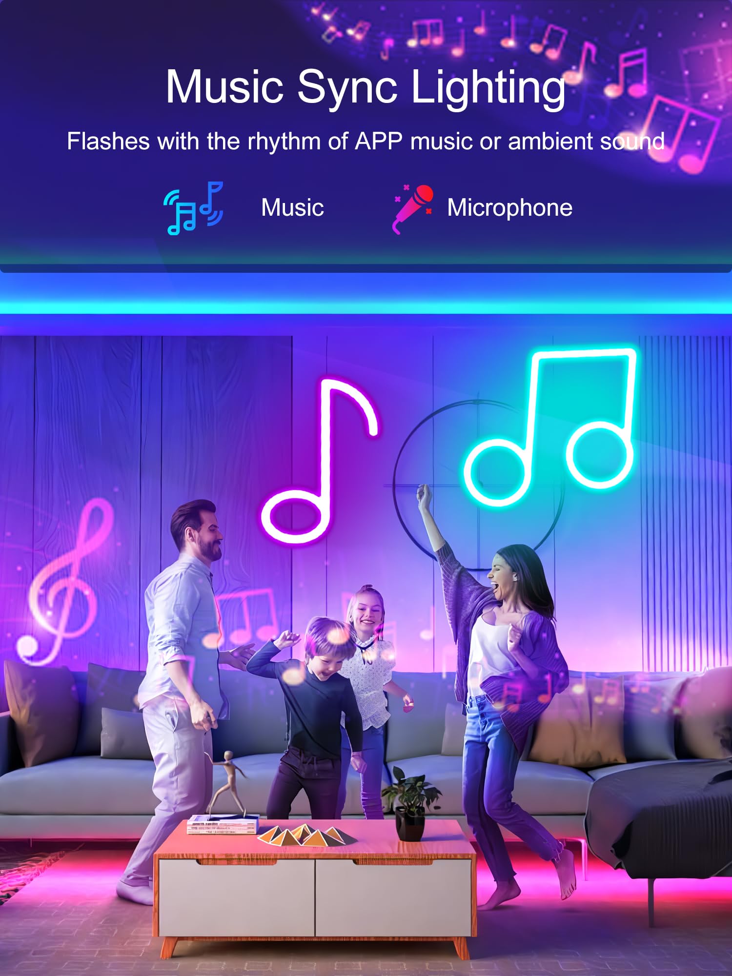 Buiestur 16.4 Ft Neon Rope Lights,Bedroom For Rgb Led Strip Lights,Outdoor Ip65 Waterproof Led Lights, With Remote Control And Application Control, Music Synchronous Color Changing Light, Diy Design