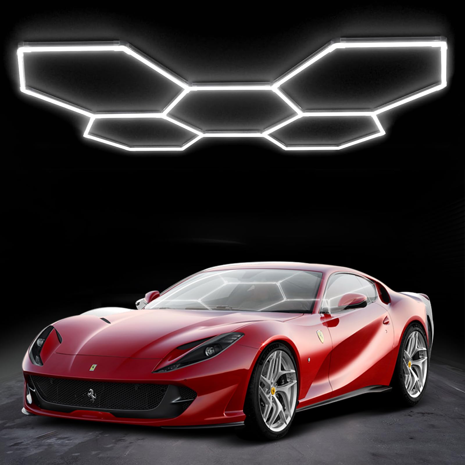 MODERN Hexagon Garage Lights,25 Pack 216W 25920LM High Brightness Hexagon Garage LED Lights for Garage, Shopping Mall, Workshop 