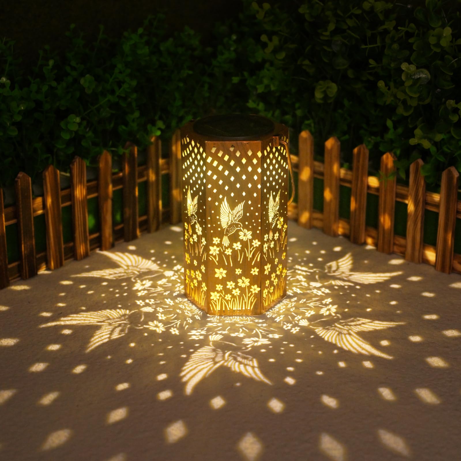 Hummingbird Solar Lanterns Outdoor Waterproof Garden Decor - Birthday Gifts for Women Men Mom Father Garden Gifts, Solar Lights 