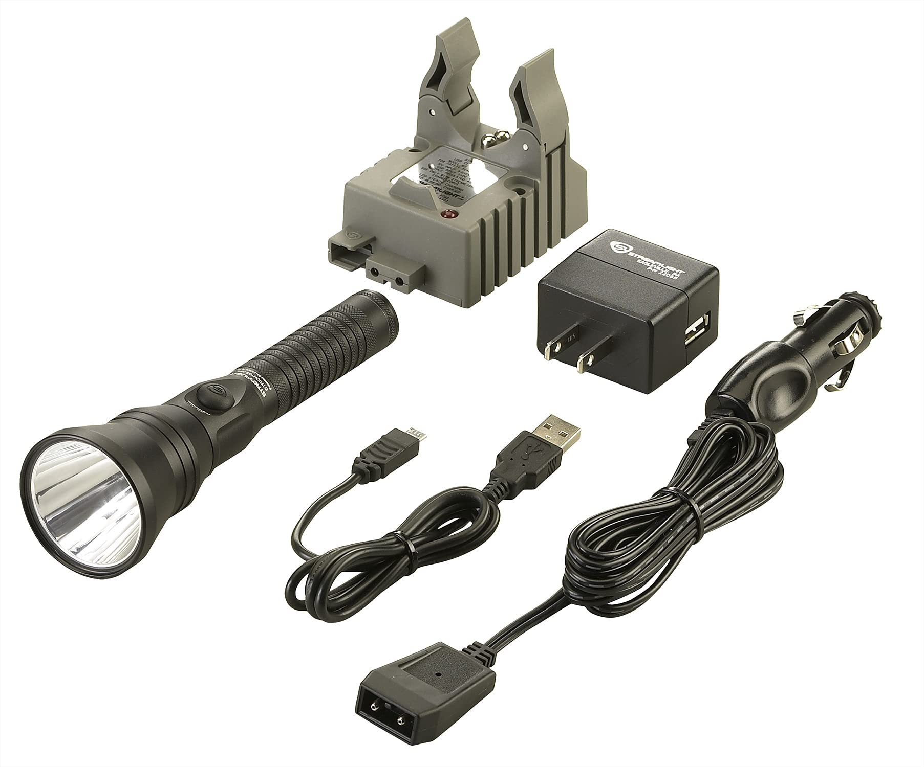 Streamlight 74812 Strion DS HPL 700-Lumen Rechargeable Dual Switch Long Range Flashlight, IEC Type A (120V/100V) AC/12V DC, with