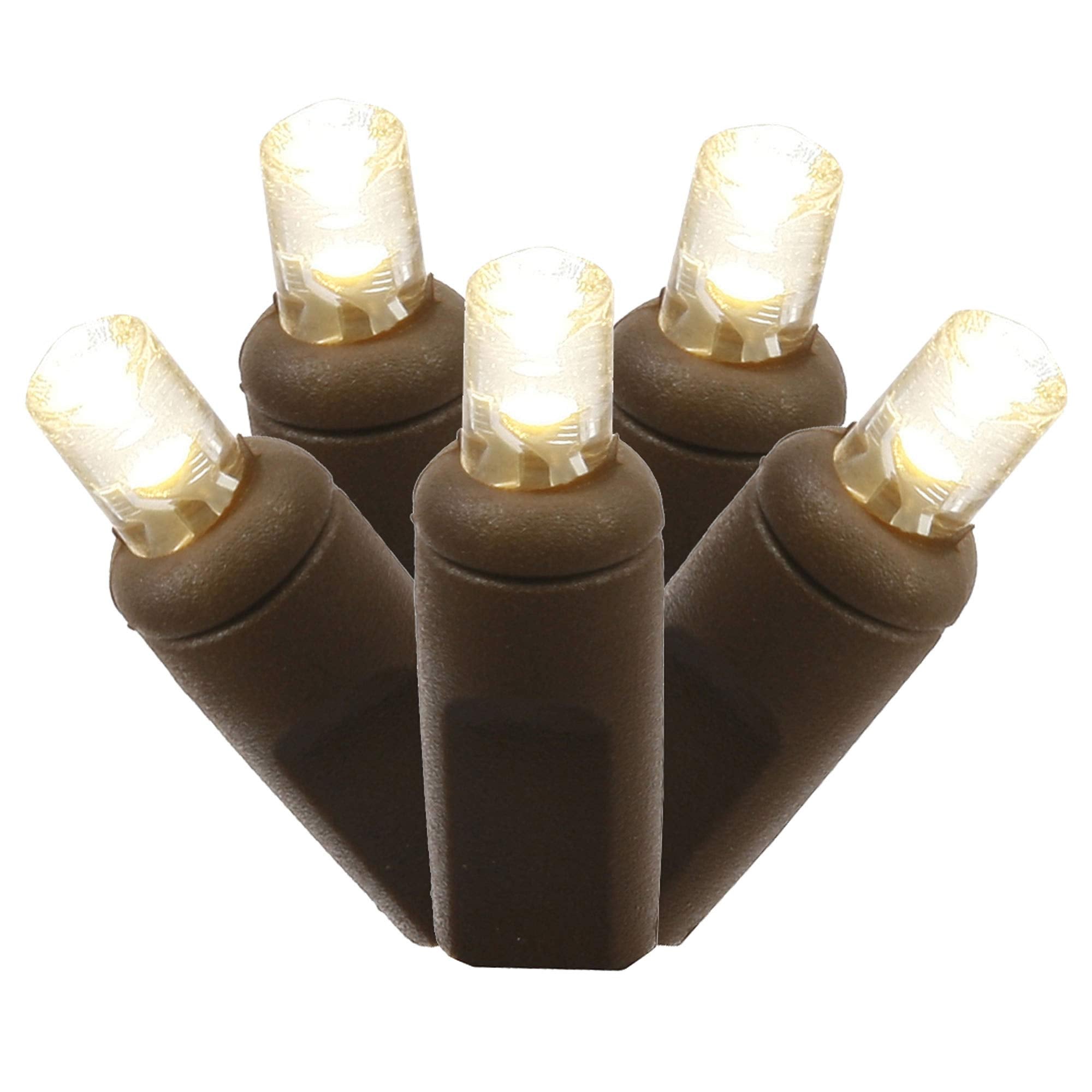 Vickerman 70-Light LED Icicle Lights, Warm White, 9-Feet Length, Model X6B3301, Black Wire, Large Size