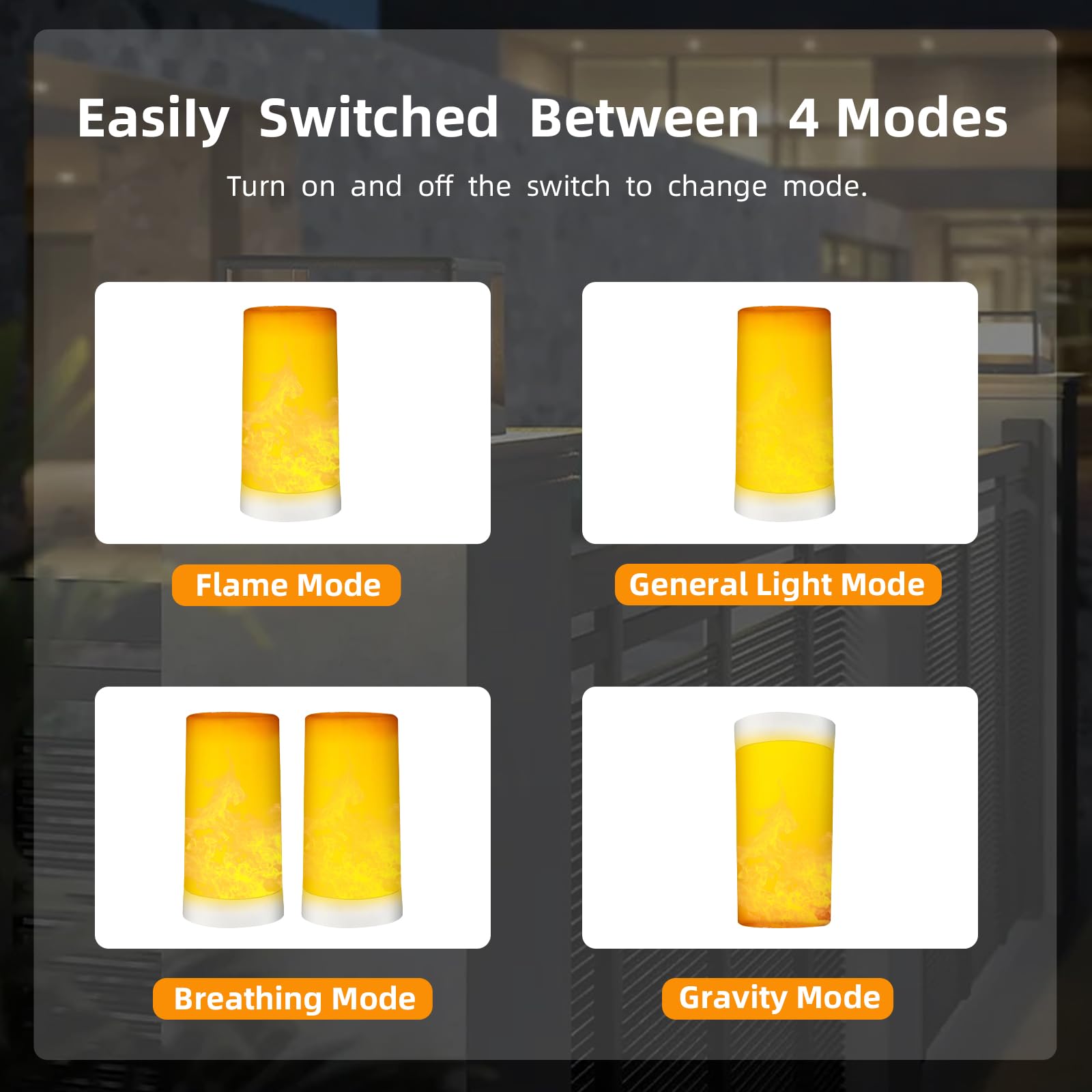 Led Flame Effect Light, Flame Lamp 4 Modes Usb Rechargeable Fire Lights With Remote & Timer, Indoor Campfire Outdoor Decorative Lantern Fireplace Romantic Light For Home Party Camping Bar 2 Pack