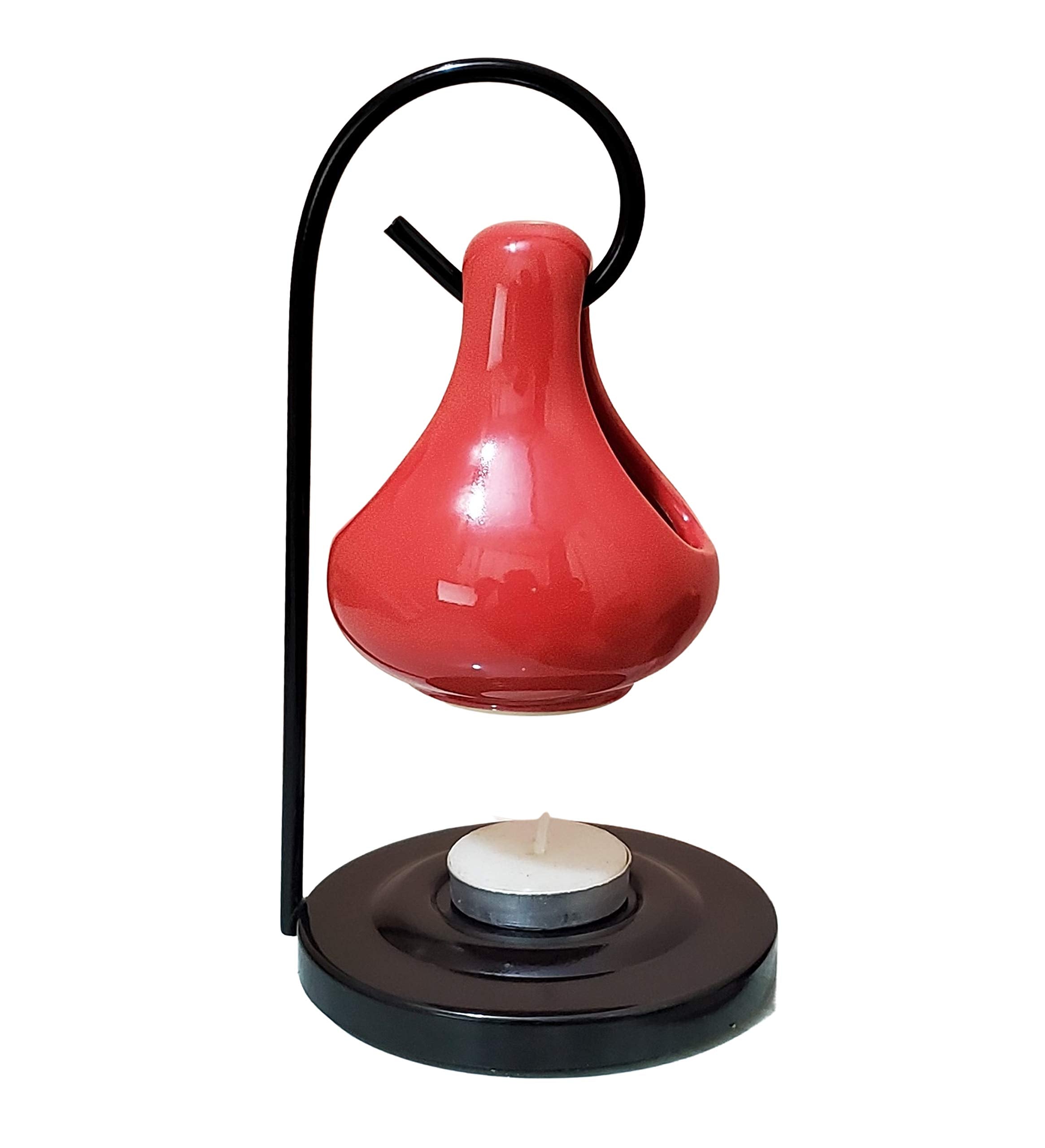 Pure Source India Ceramic Aroma Oil Diffuser Hanging, Red